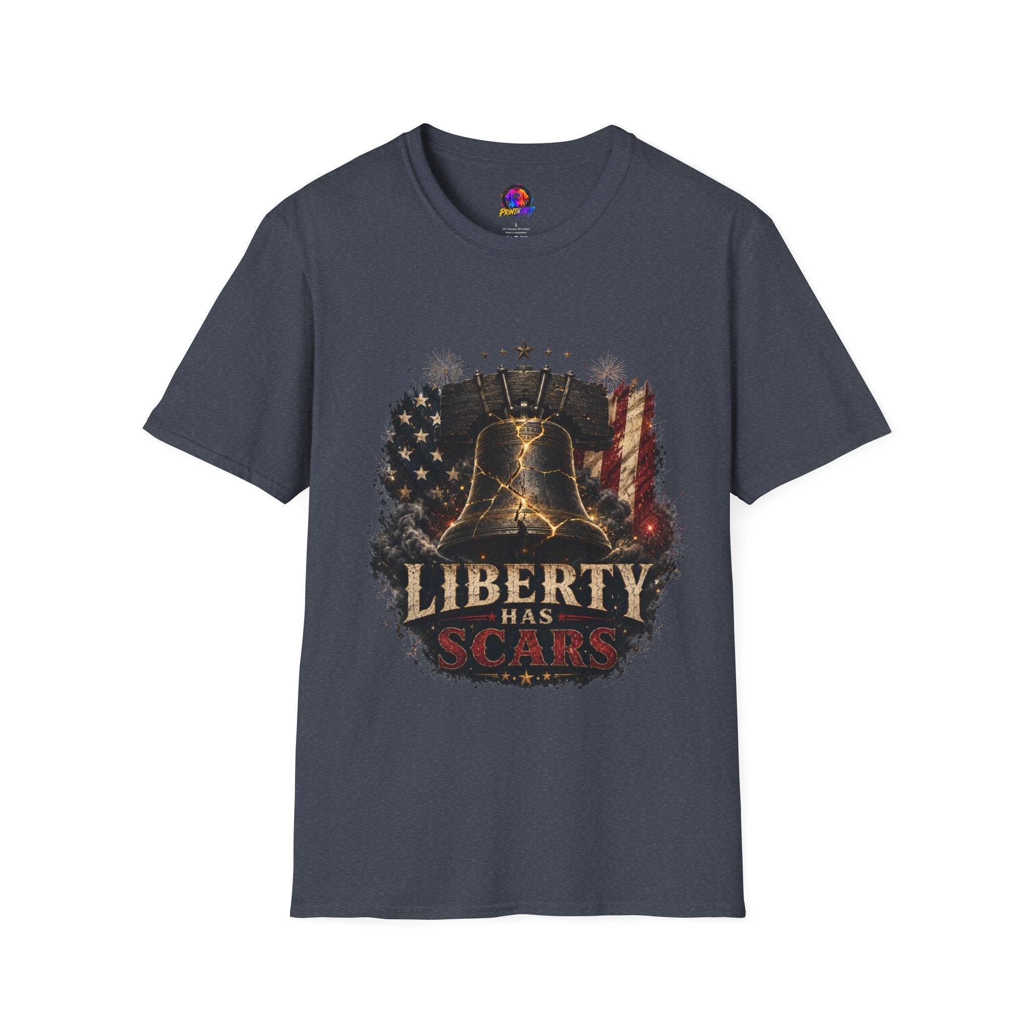 Liberty Has Scars T-Shirt — Vintage Liberty Bell Patriotic Tee