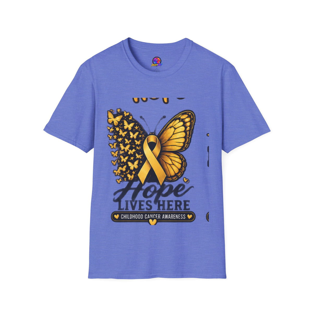 Hope Lives Here Childhood Cancer Awareness T-Shirt
