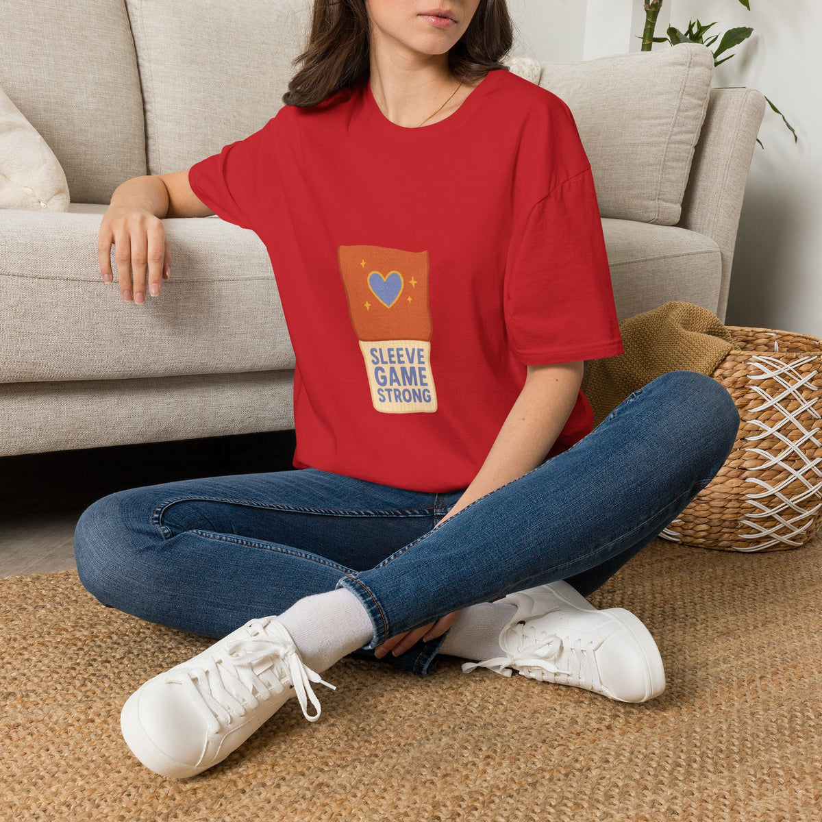 Sleeve Game Strong T-Shirt — Cute Hand-Drawn Sleeve with Heart Graphic - Trending Now - October 2026