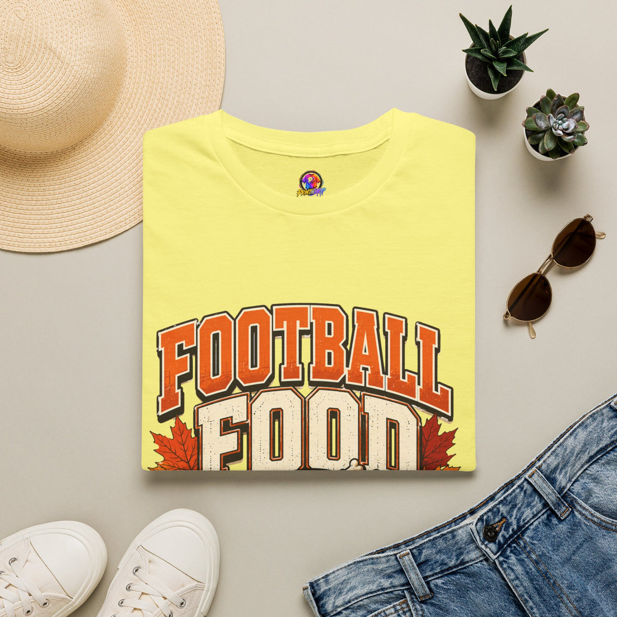 Thanksgiving T-Shirt Football Food Family T-Shirt — Thanksgiving Tailgate Tee for Fans