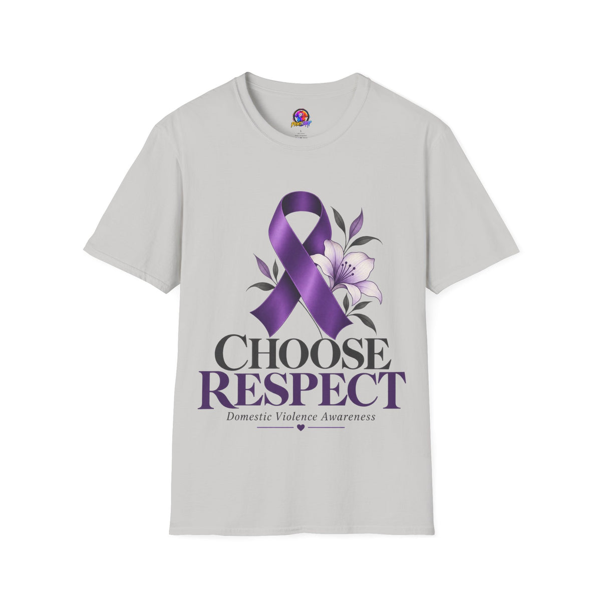 Choose Respect Purple Ribbon T‑Shirt — Domestic Violence Awareness Tee