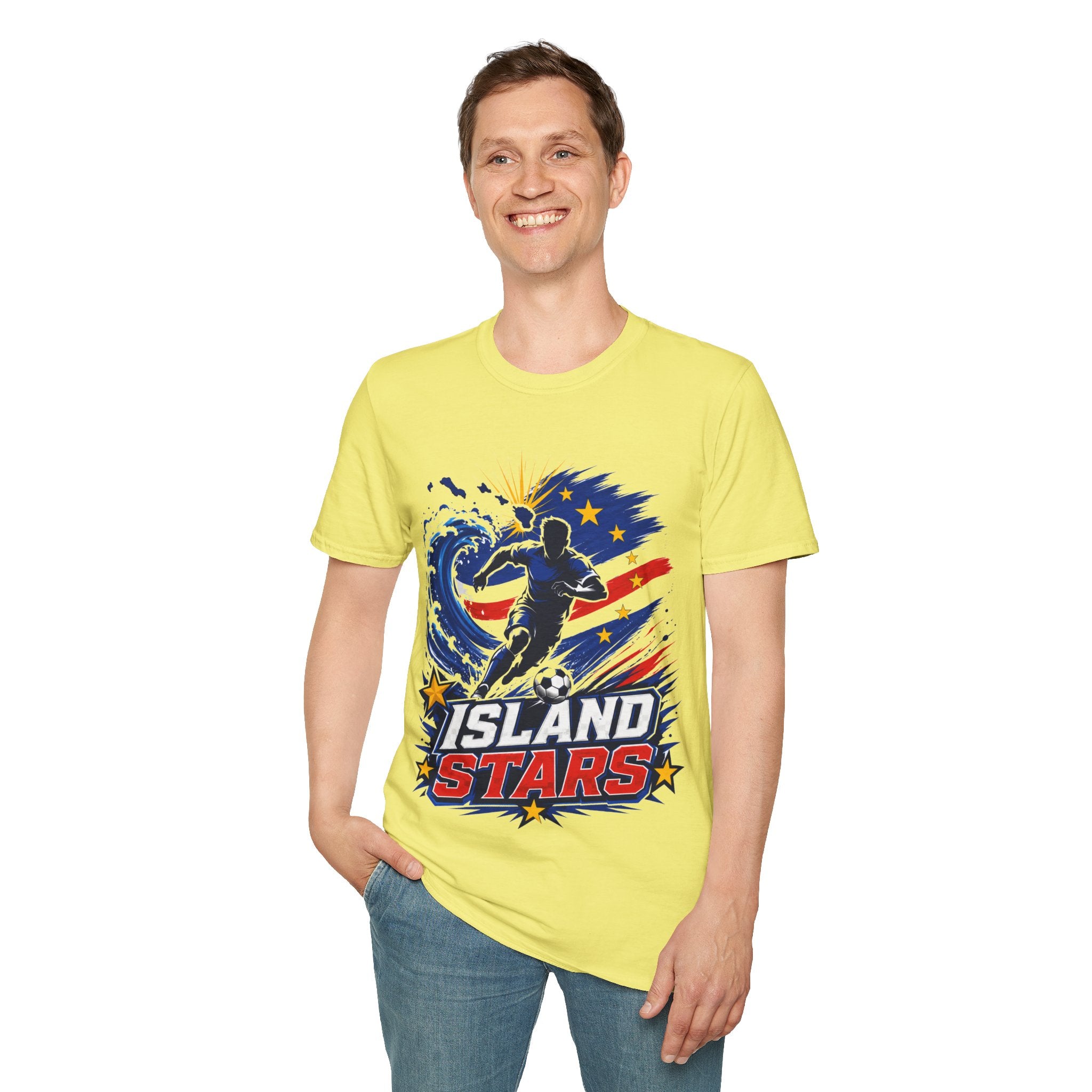 Cabo Verde Island Stars Soccer T-Shirt – Pacific Wave Football Team Tee