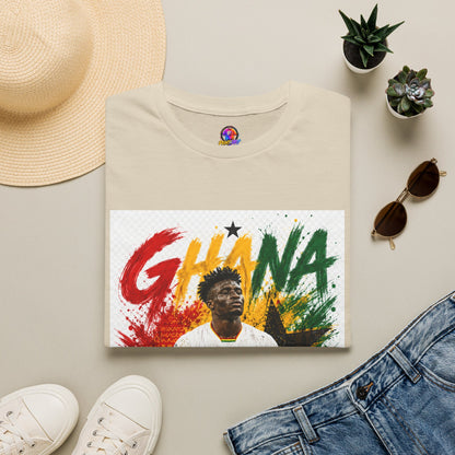 Ghana Football Player Graphic T-Shirt — Ghana Colors & Kudus Print