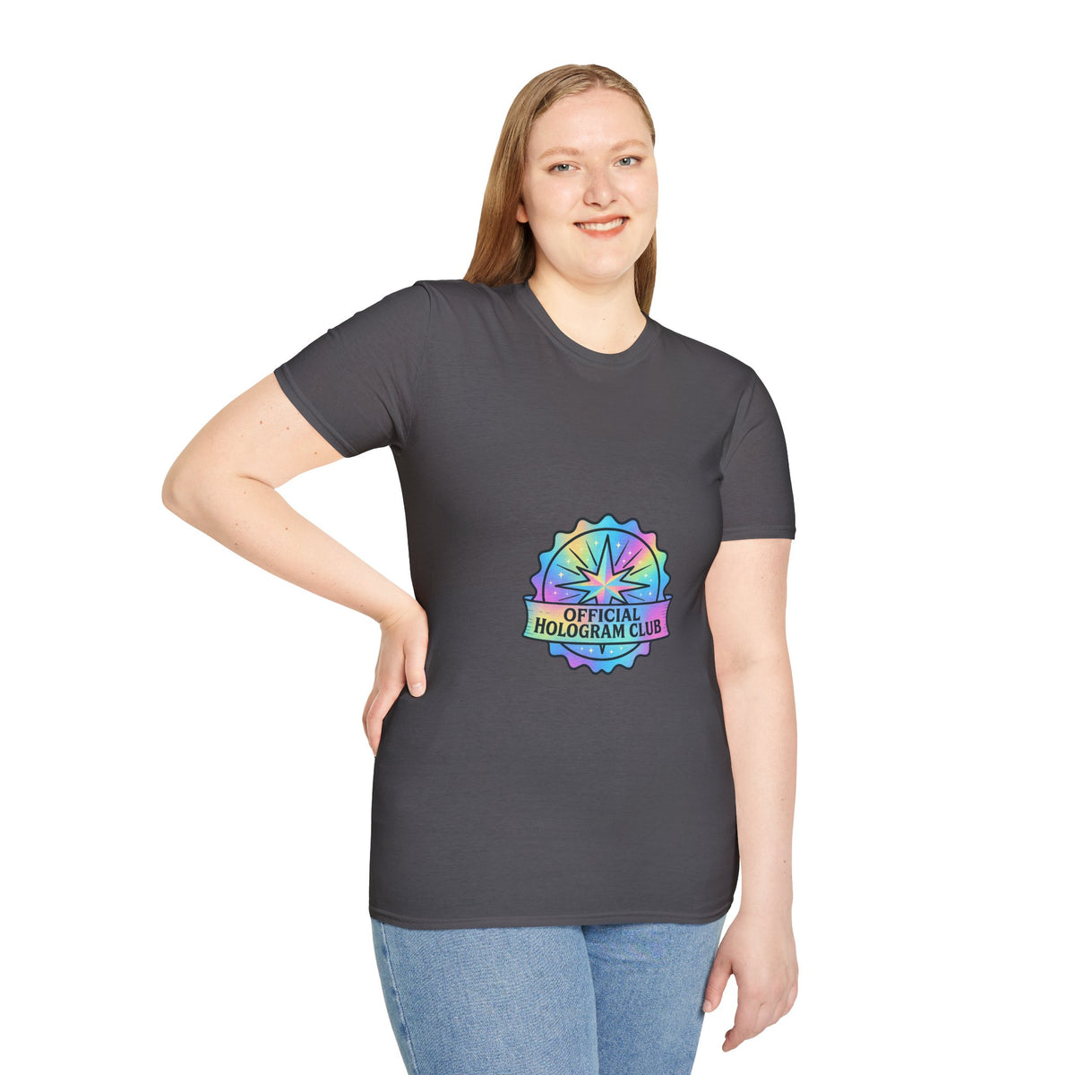 Official Hologram Club Rainbow Holographic T-Shirt - Trending Now - October 2026