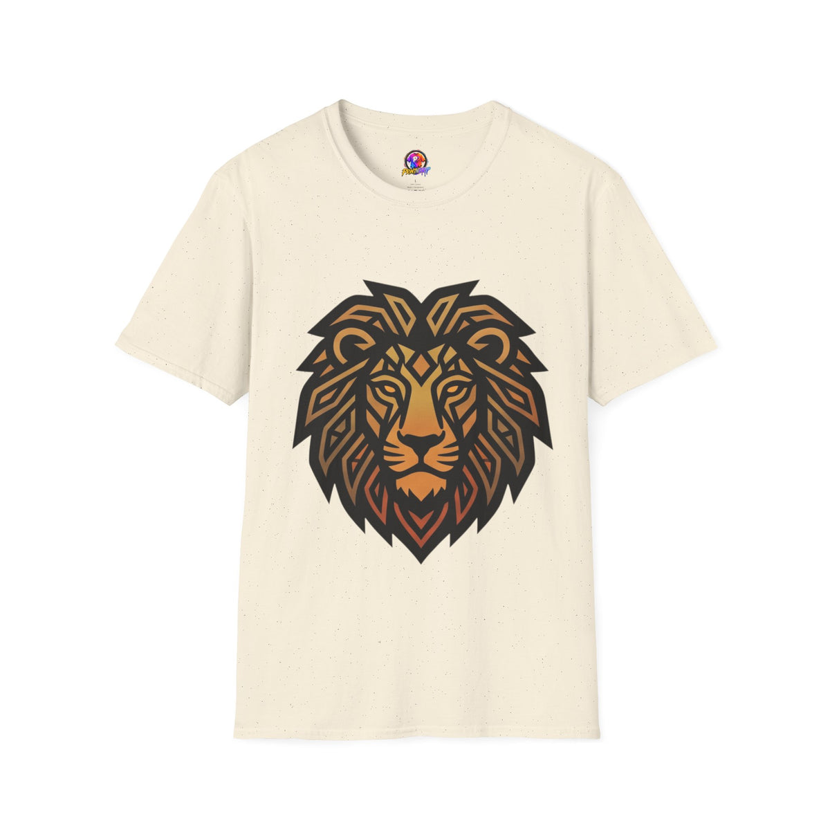 Leo Zodiac Lion Head T-Shirt — Geometric Tribal Lion Graphic Tee
