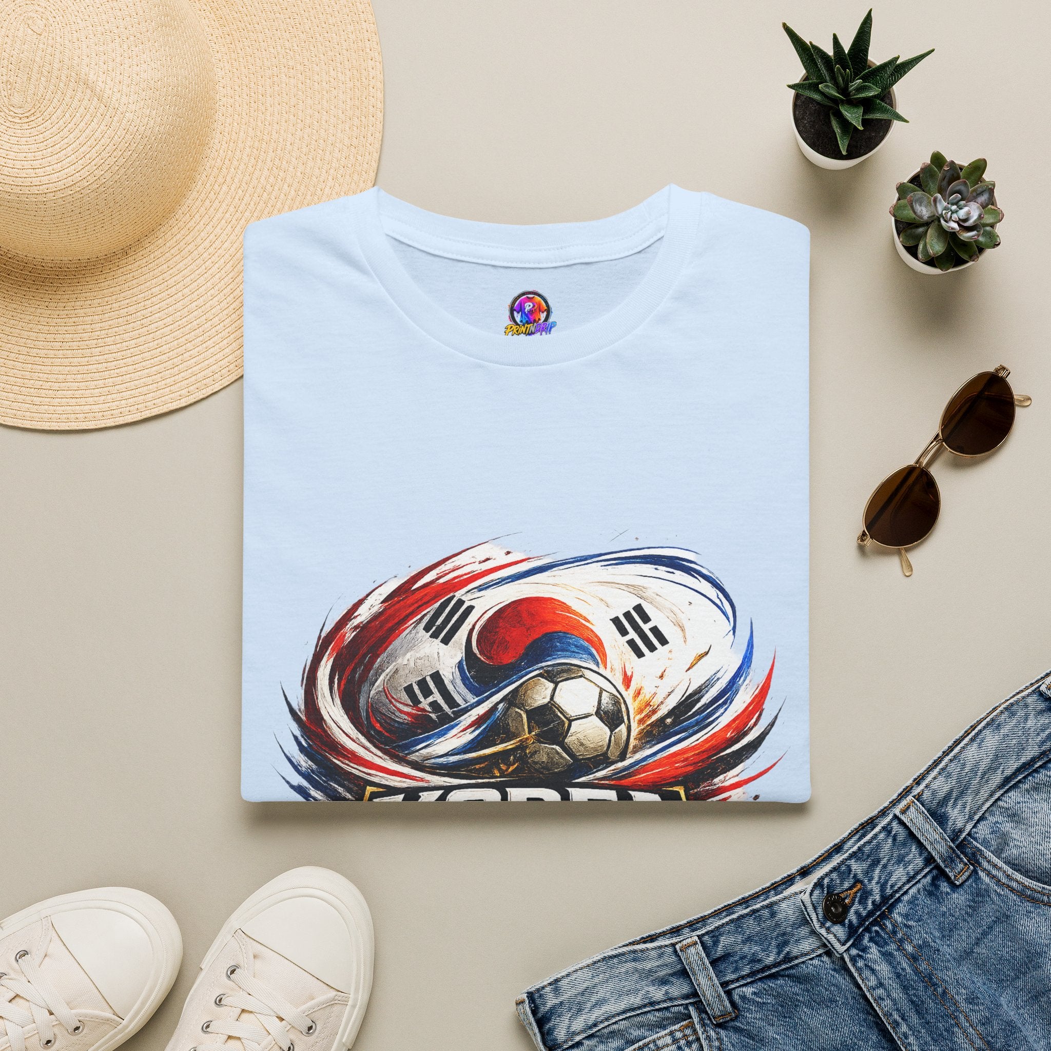 Korea Soccer T‑Shirt — Korea Football Crest Tee