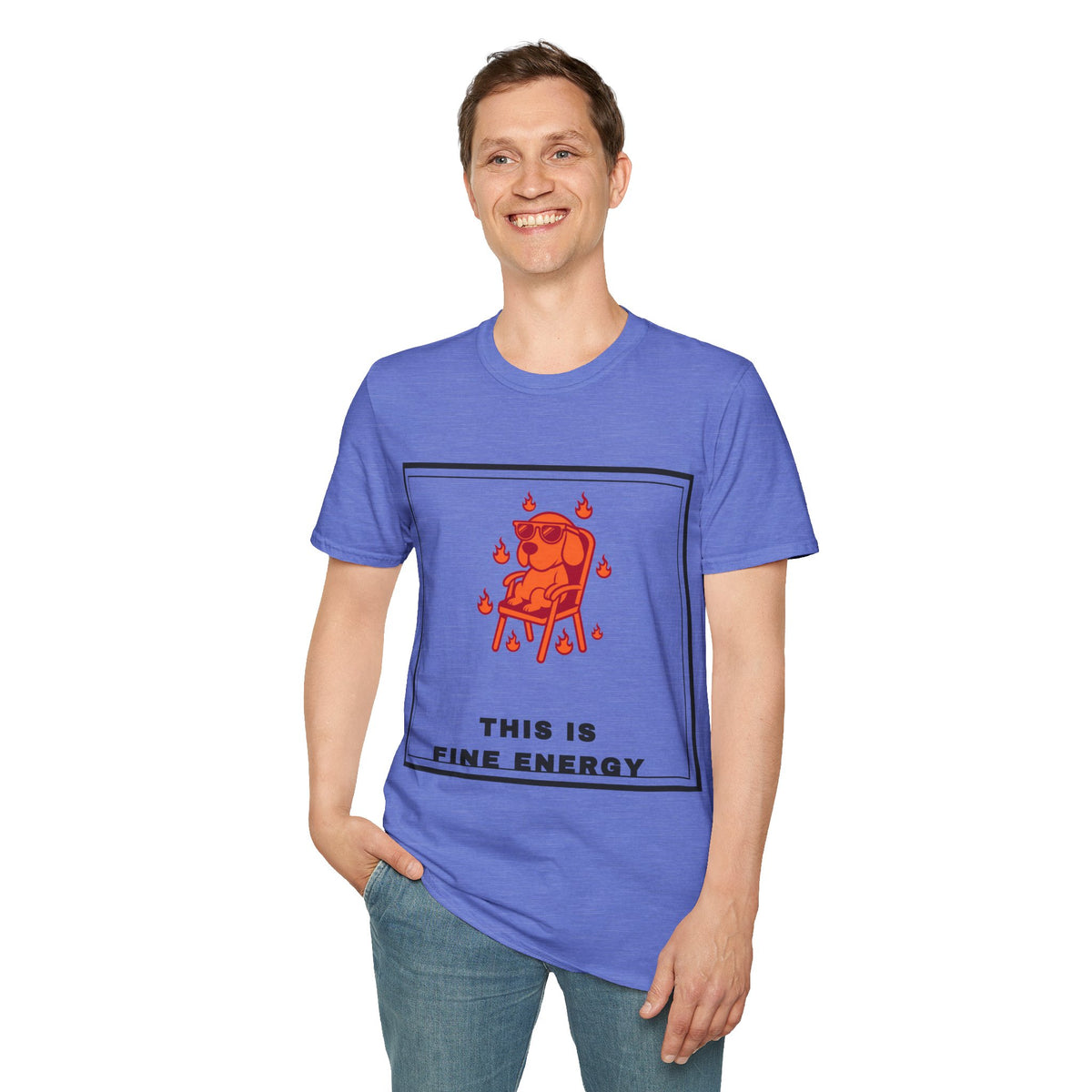This Is Fine Energy T-Shirt — Cute Dog Meme Graphic Tee - Trending Now - September 2026