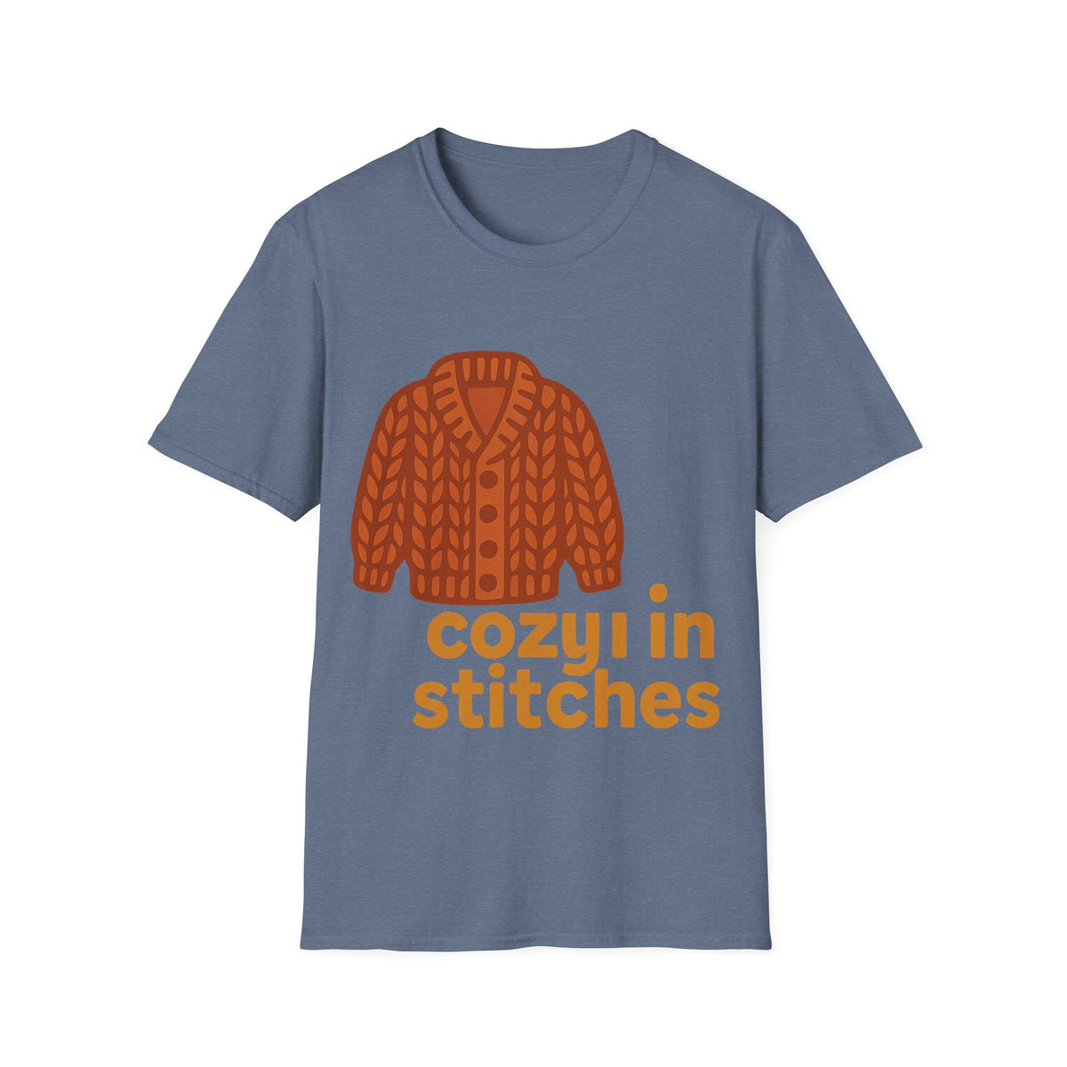 "Cozy In Stitches" Autumn Sweater Tee | Cute Knitting Crochet T-Shirt - Trending Now - September 2026