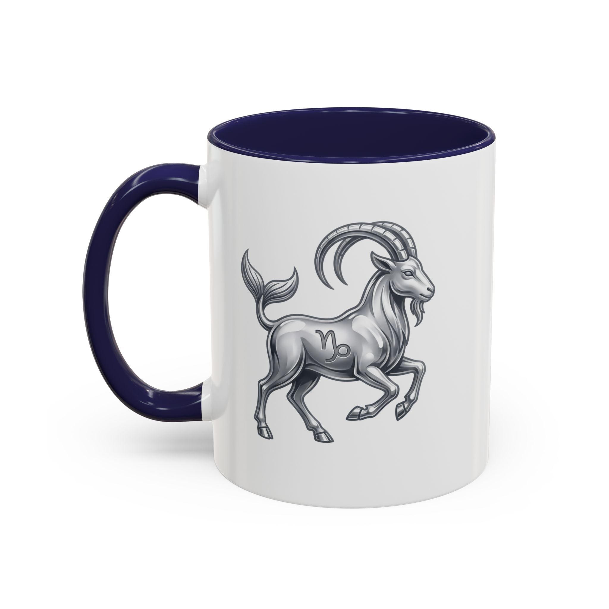 Capricorn Zodiac Accent Coffee Mug — Capricorn Goat Horoscope Gift