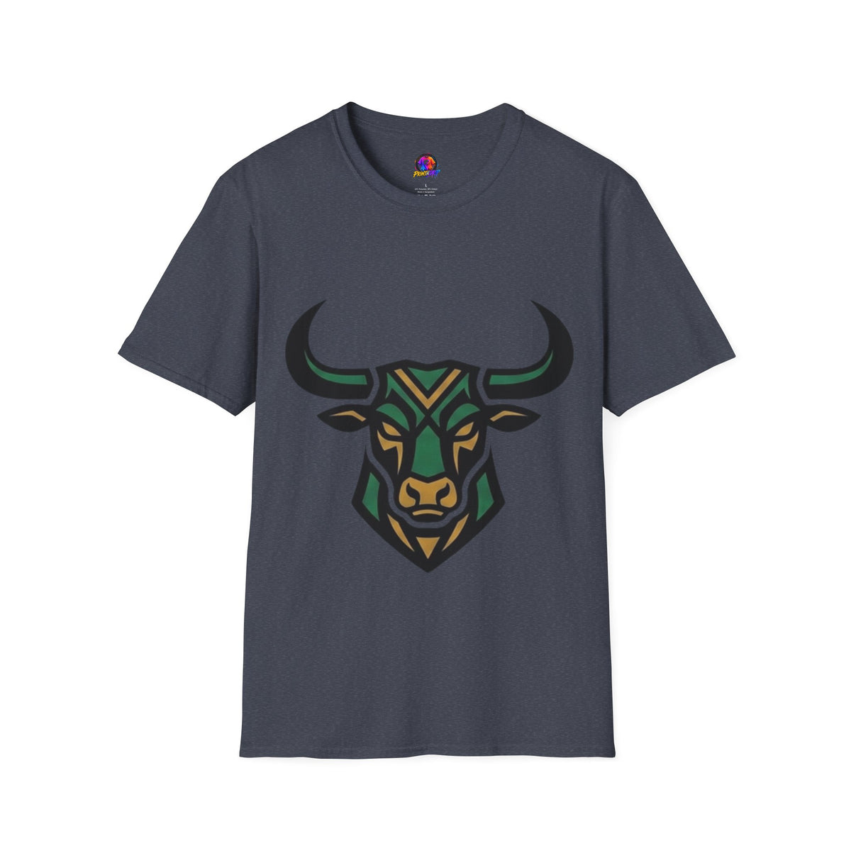Taurus Bull Head T-Shirt — Geometric Tribal Bull Graphic Tee