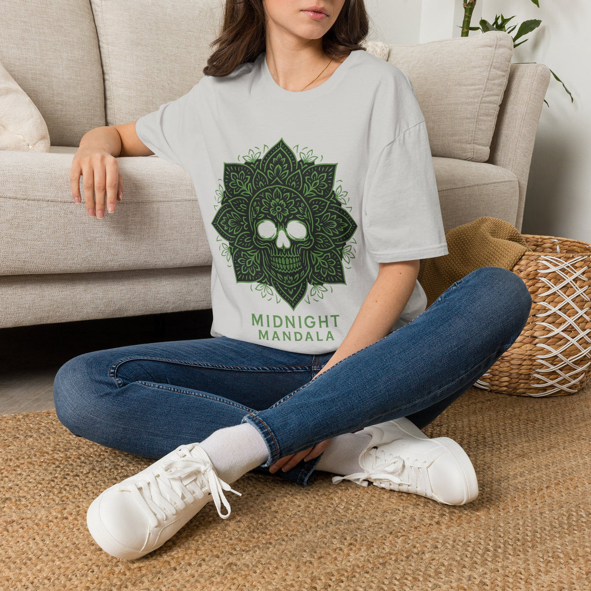Mandala Skull T-Shirt — Midnight Mandala Floral Skull Tee - Trending Now - August 2026