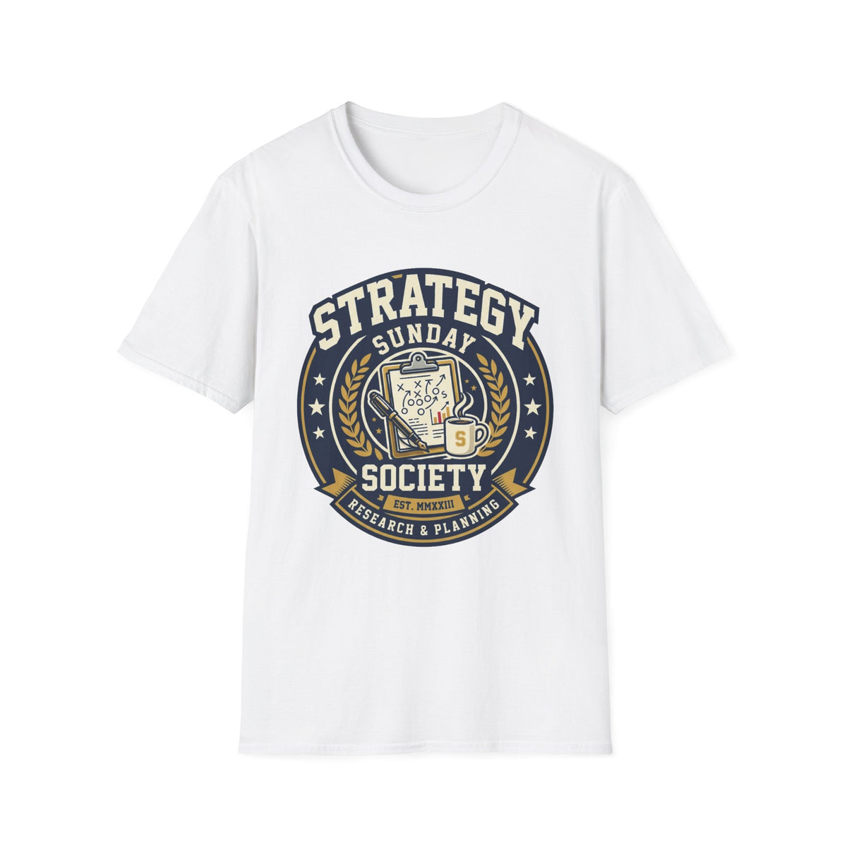 Strategy Society Sunday T‑Shirt — Retro Emblem Gaming / Strategy Club Tee - Trending Now - August 2026