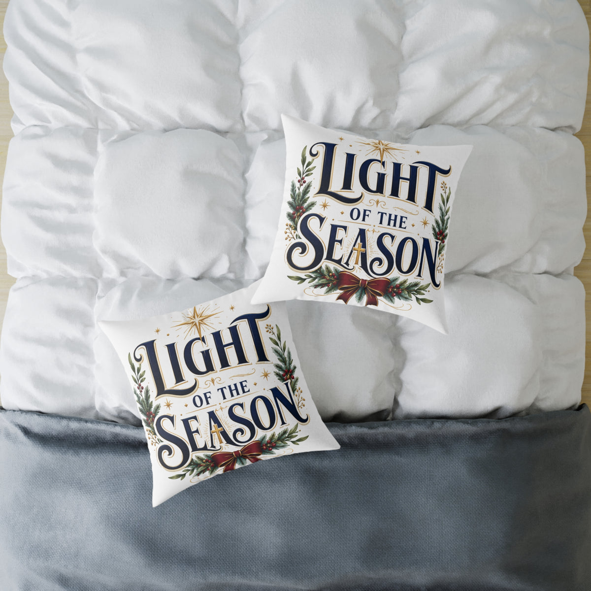 Christmas Light of the Season Holiday Throw Pillow - Christmas Decorative Cushion