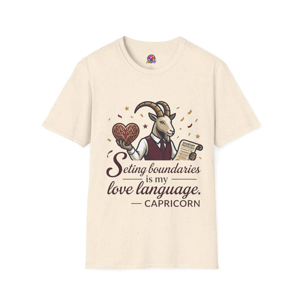 Capricorn T-Shirt — "Setting Boundaries is My Love Language" Zodiac Goat Tee