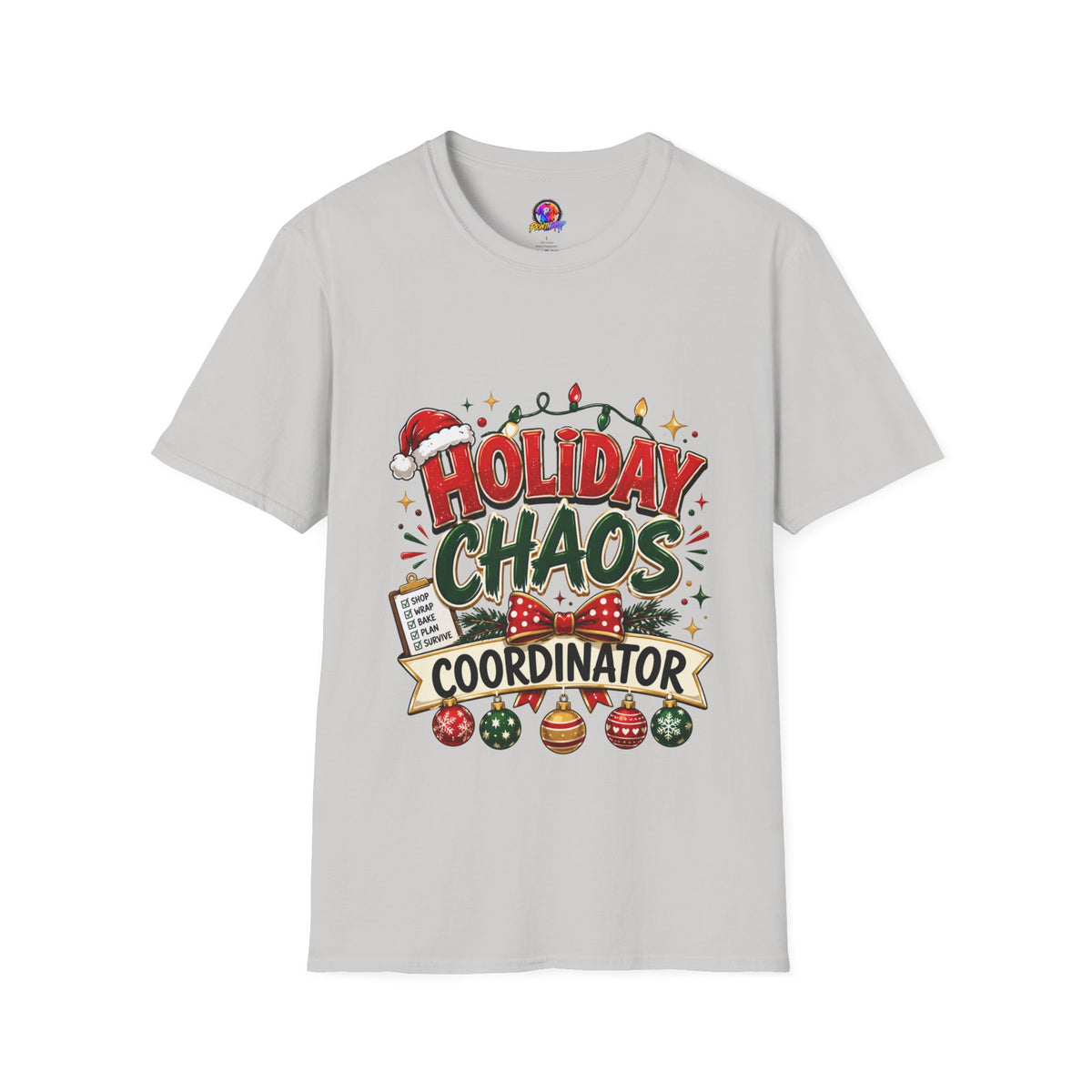Holiday Chaos Coordinator T-Shirt — Funny Christmas Crew Tee