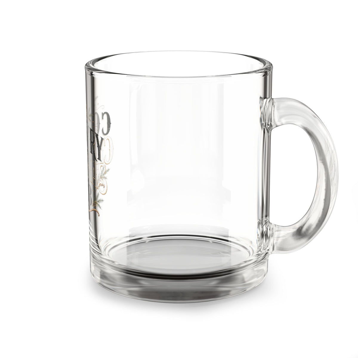 Christmas Glass Mug Country Christmas Club Glass Mug — 10oz Holiday Coffee & Cocoa Cup