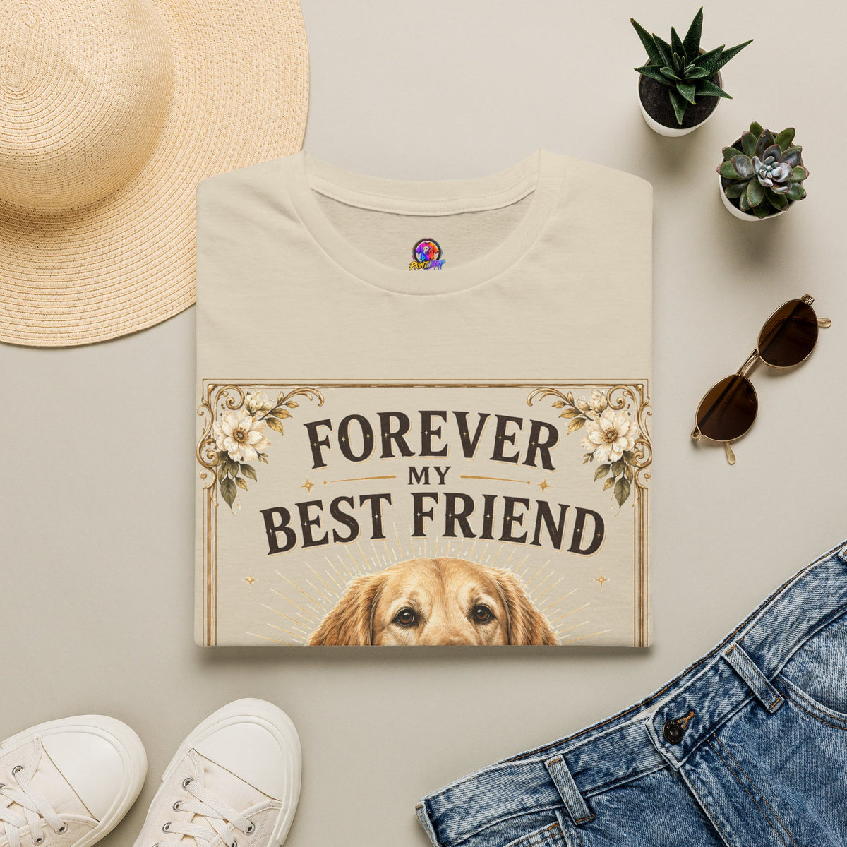 Forever My Best Friend Dog T-Shirt — Personalized Golden Retriever Tribute