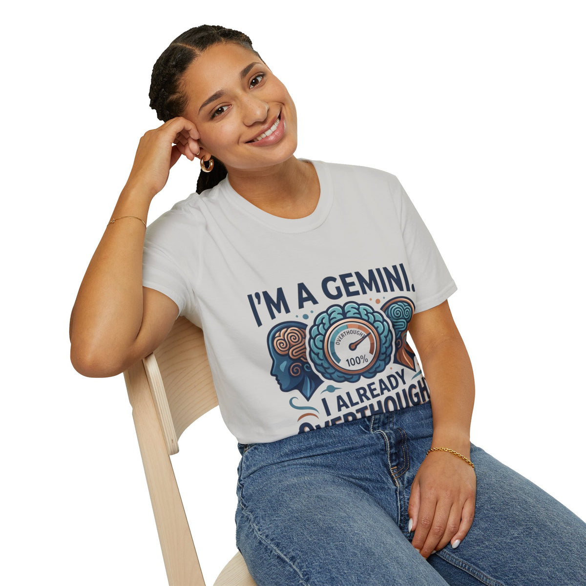I’m A Gemini T-Shirt – “I Already Overthought It” Zodiac Tee