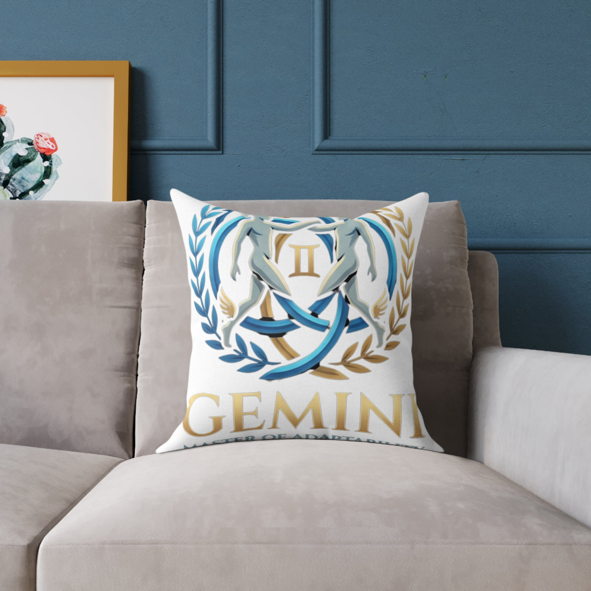 Gemini Zodiac Master Of Adaptability Square Poly Canvas Pillow
