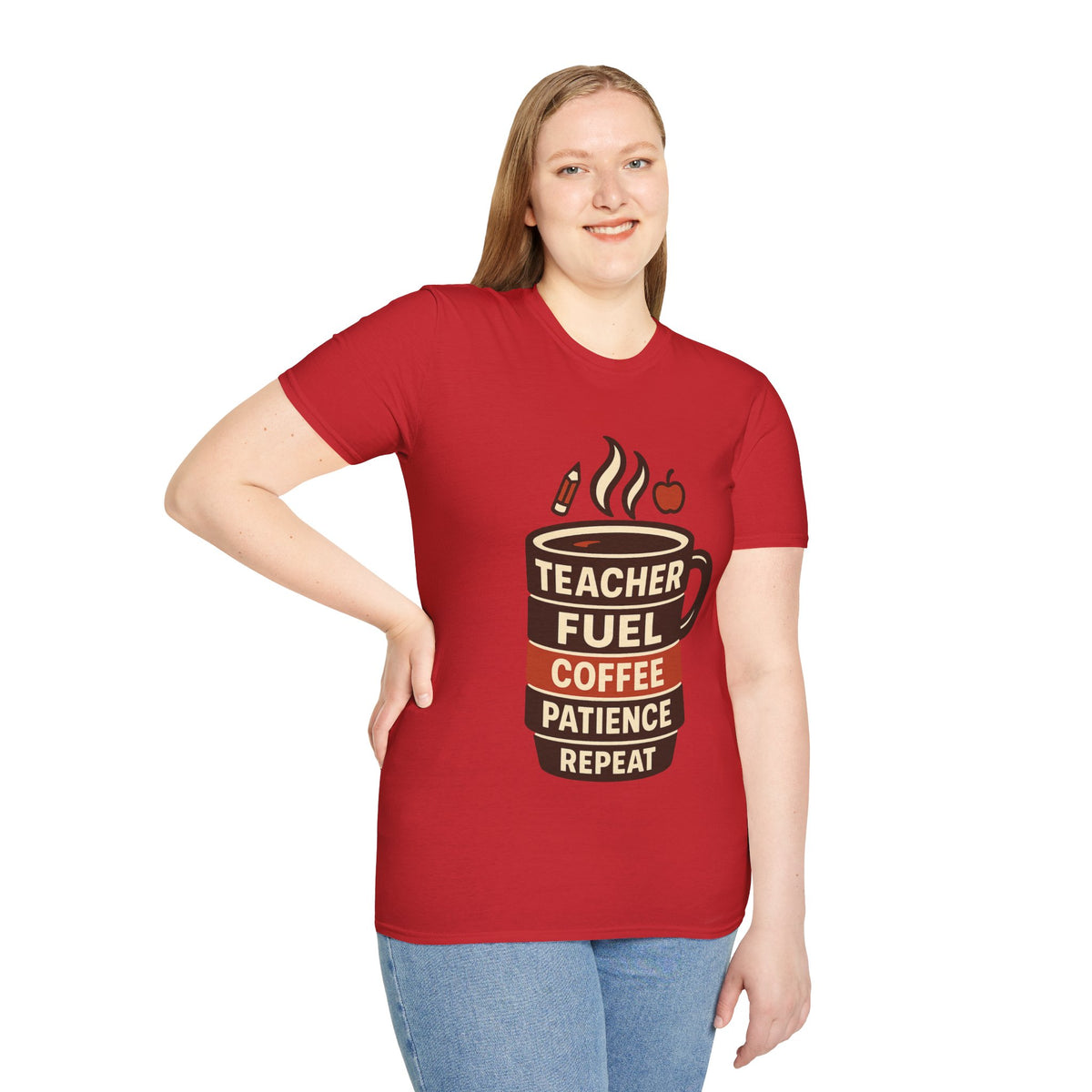 Teacher Fuel Coffee T-Shirt — 'Teacher Fuel: Coffee, Patience, Repeat' Shirt - Trending Now - August 2026