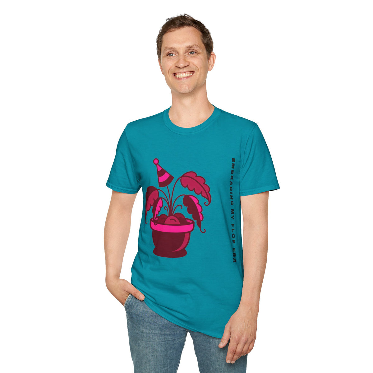 Plant Party T-Shirt — "Embracing" Pink Potted Plant Graphic - Trending Now - September 2026