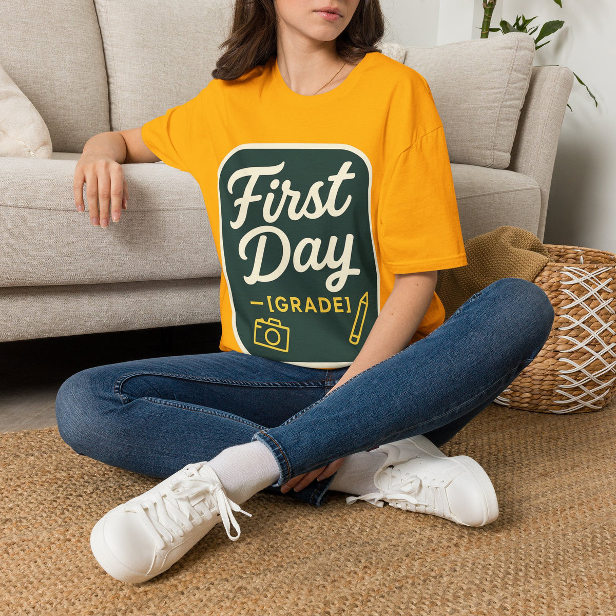 First Day T-Shirt — Retro "First Day (Grade 1)" Back-to-School Tee - Trending Now - August 2026