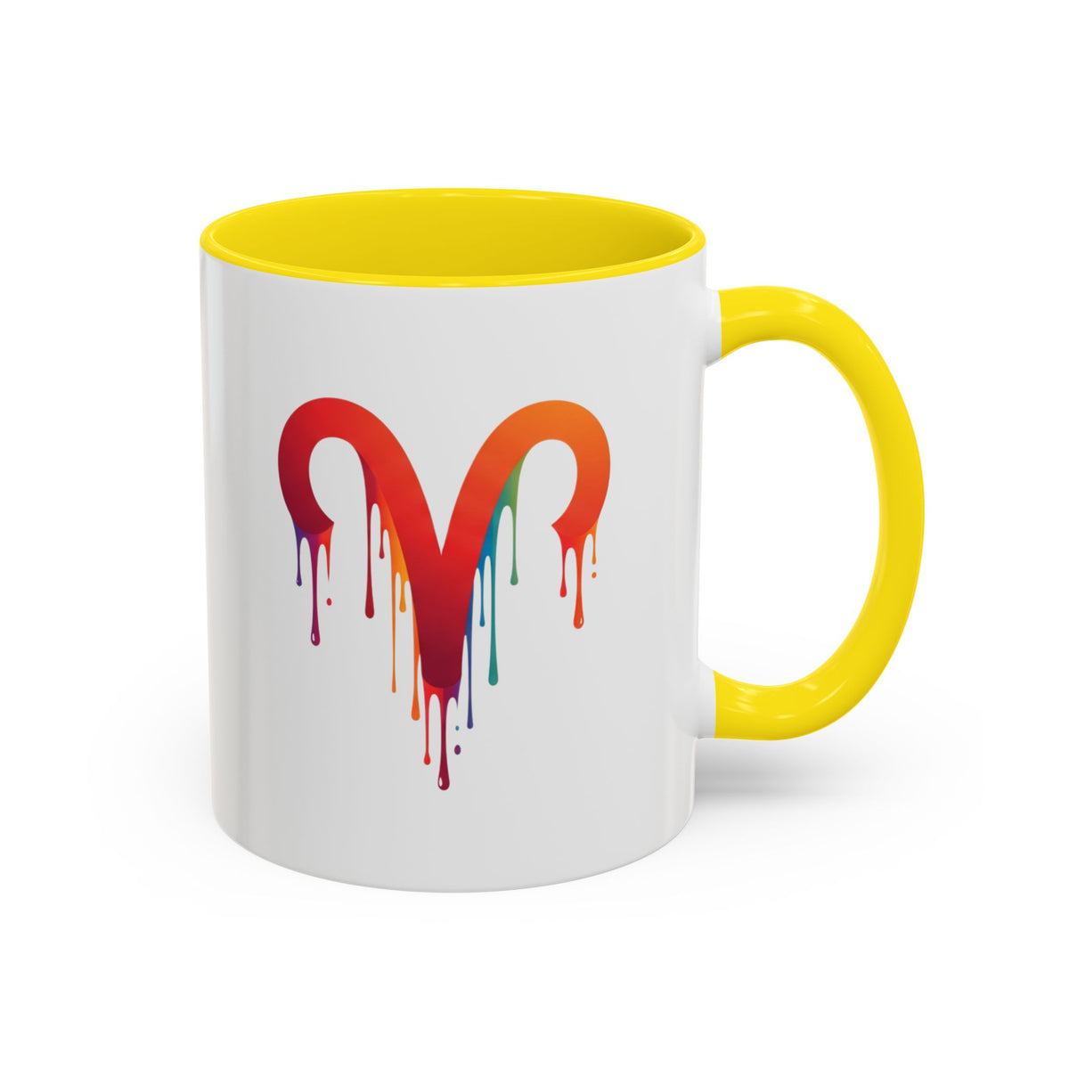 Aries Zodiac Rainbow Drip Aries Coffee Mug — Zodiac Astrology Accent Mug
