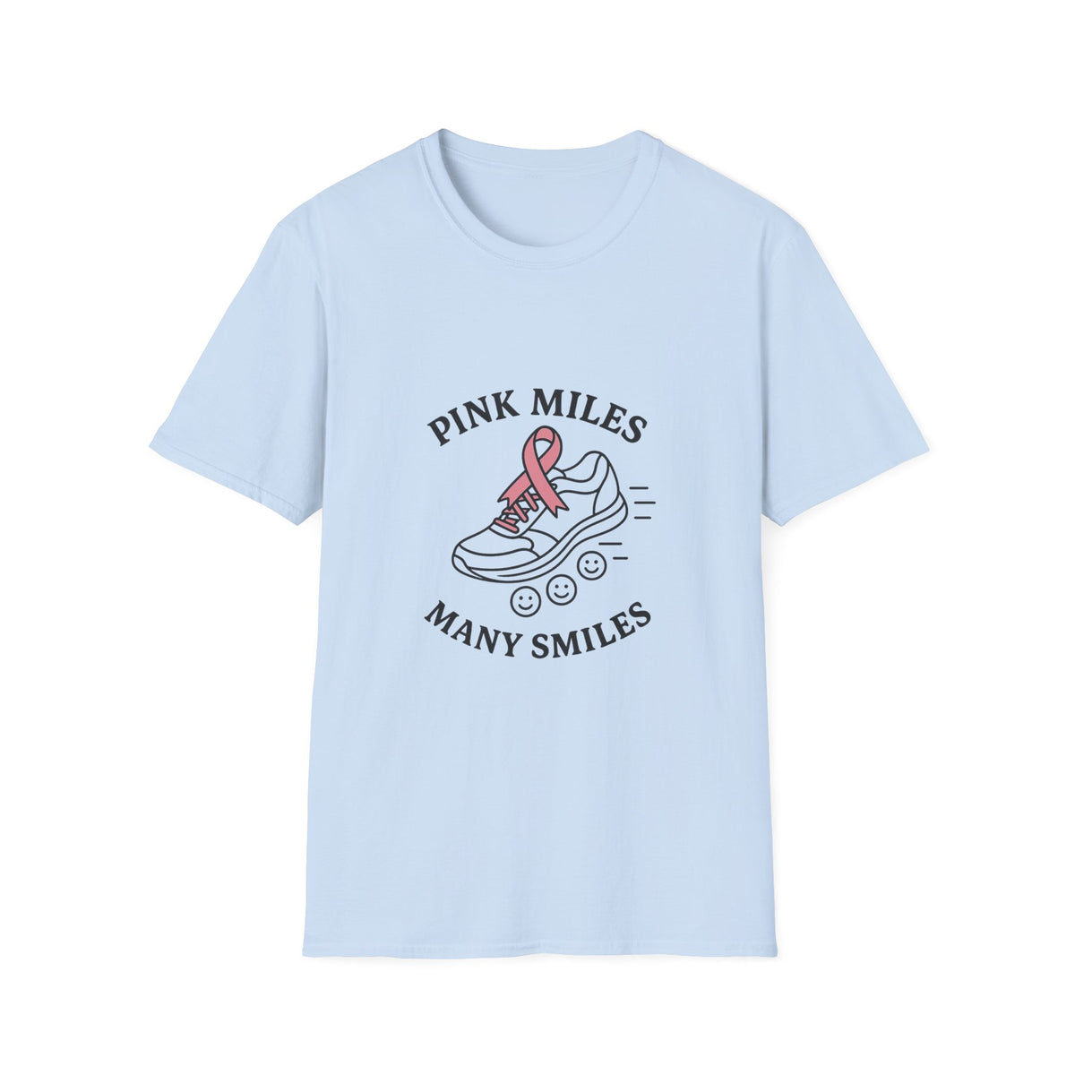 Breast Cancer Awareness T-Shirt — "Pink Miles Many Smiles" Ribbon Tee - Trending Now - October 2026