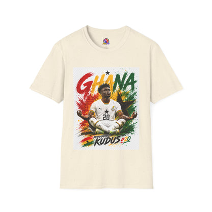 Ghana Football Player Graphic T-Shirt — Ghana Colors & Kudus Print