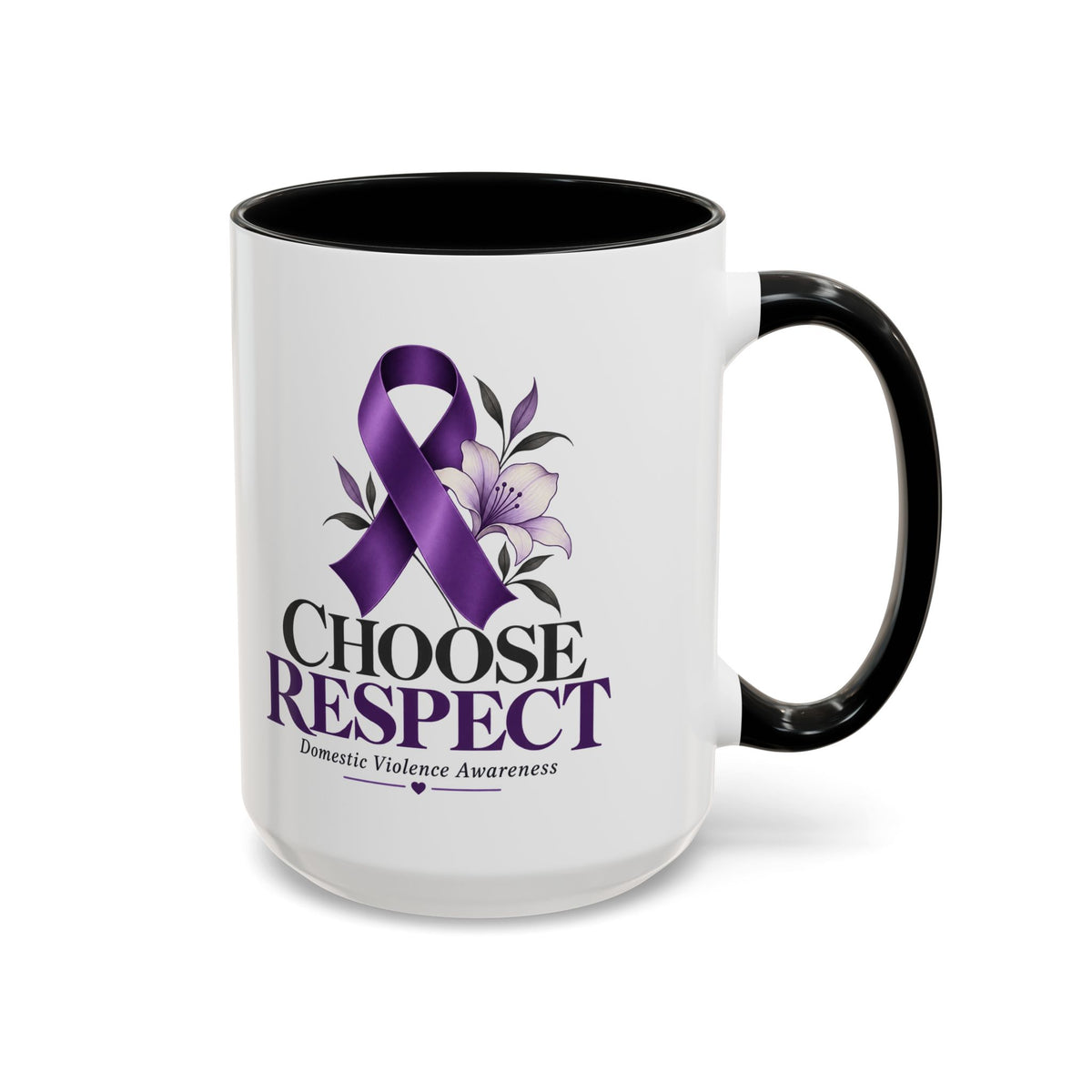 Choose Respect - Domestic Violence Awareness Coffee Mug (Accent, 11/15oz)