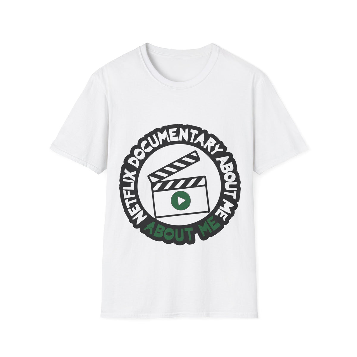 Netflix Documentary About Me Green Badge T-Shirt - Retro Circle Logo Graphic Tee - Trending Now - September 2026