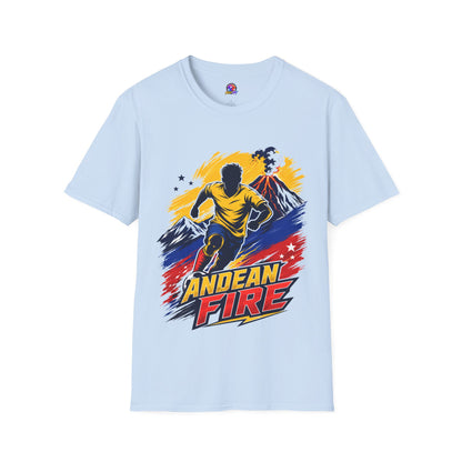 Ecuador Andean Fire Running T‑Shirt — Volcano Trail Runner Graphic Tee