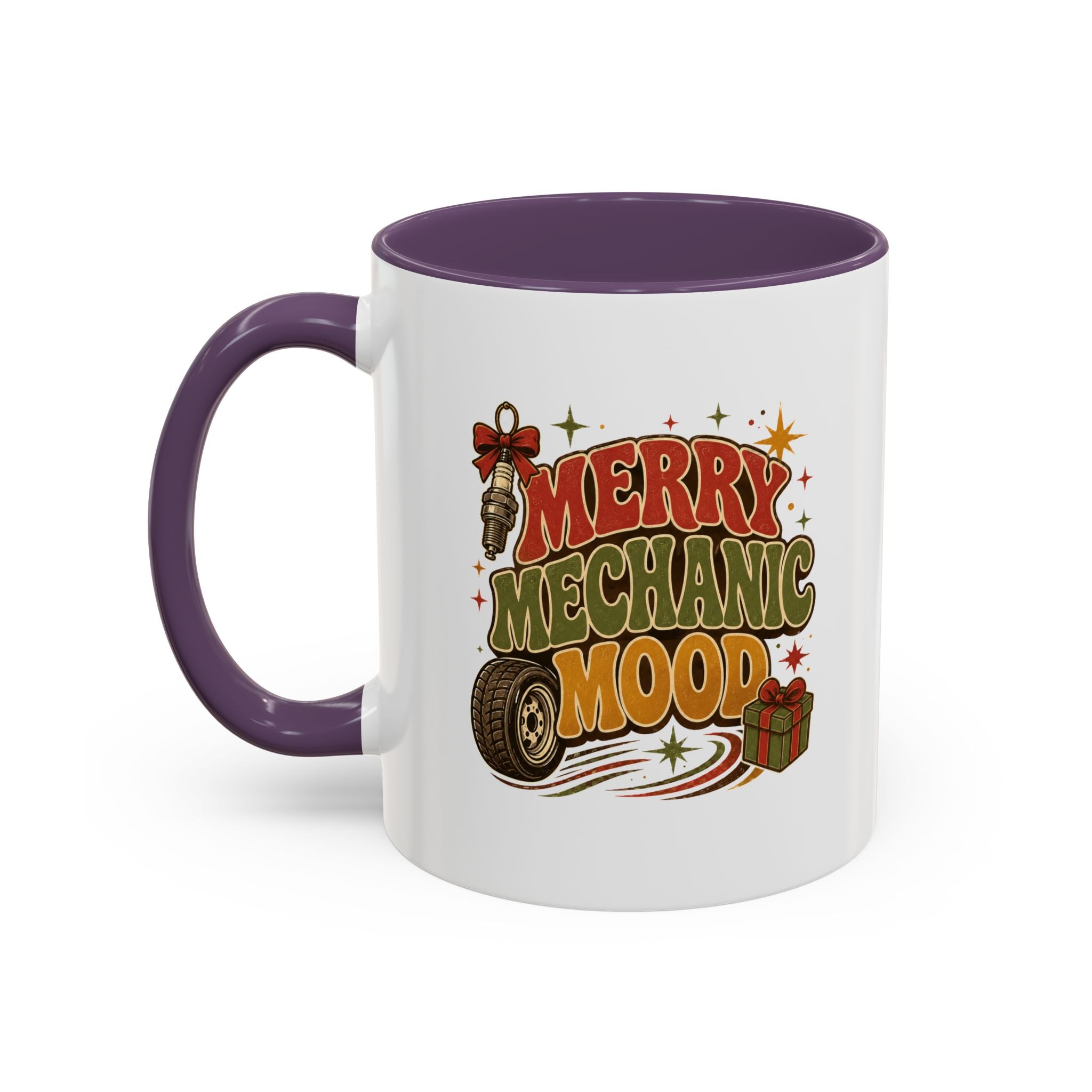 Modern Day Christmas Merry Mechanic Mood Coffee Mug — Holiday Auto Mechanic Gift