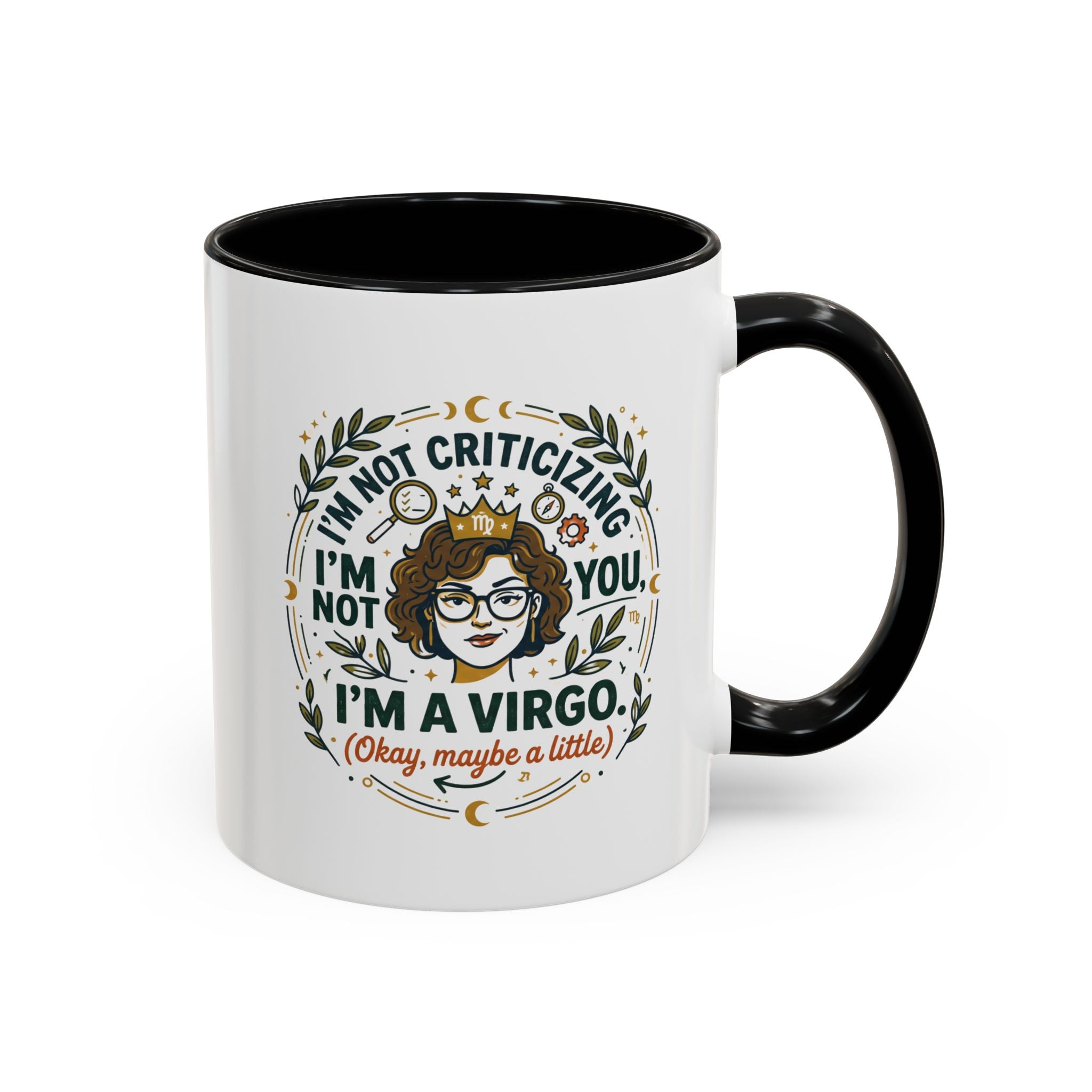 Virgo Coffee Mug - "I'm Not Criticizing, I'm a Virgo" Accent Ceramic Mug (11/15oz)