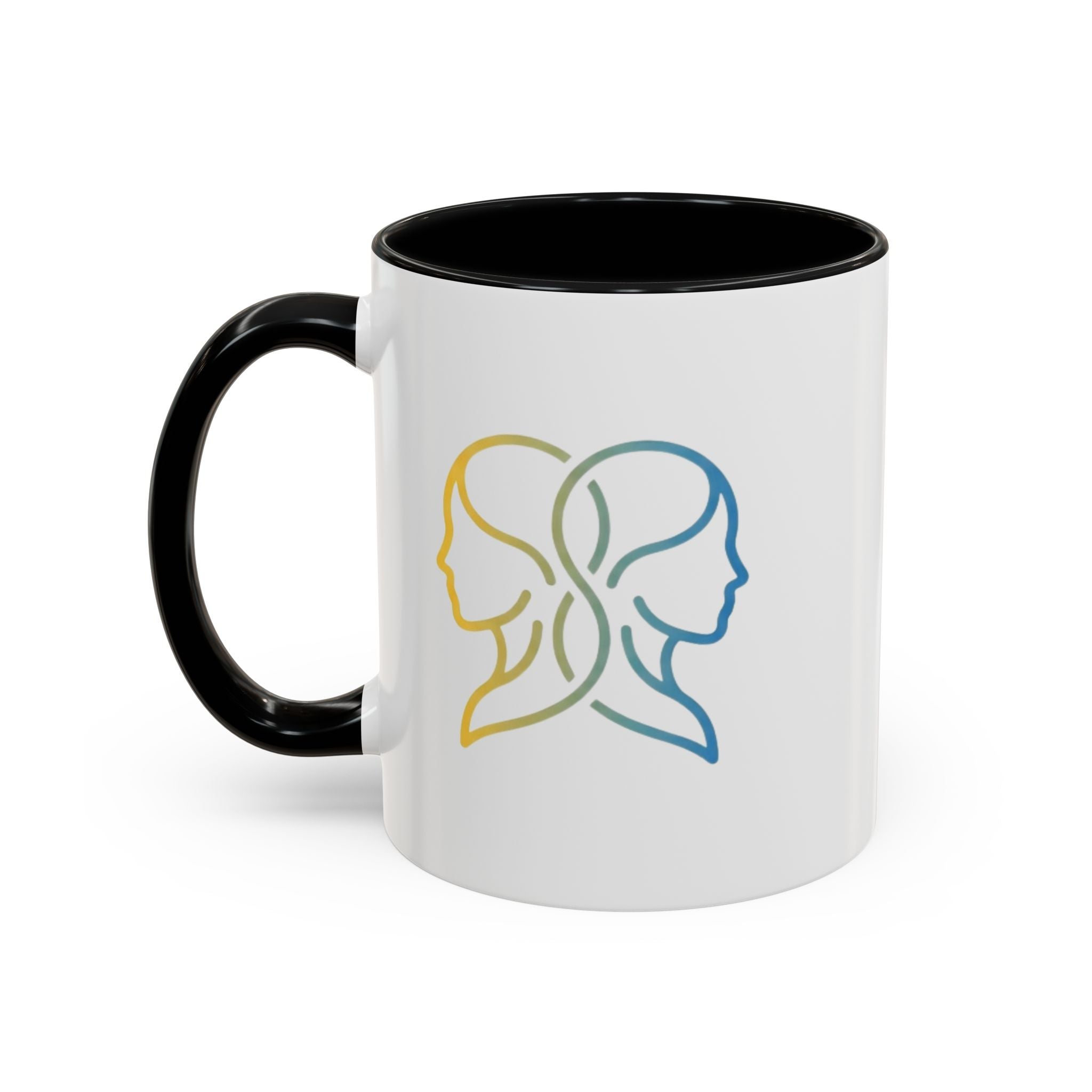 Gemini Zodiac Accent Coffee Mug — Color Gradient Twins Horoscope Gift