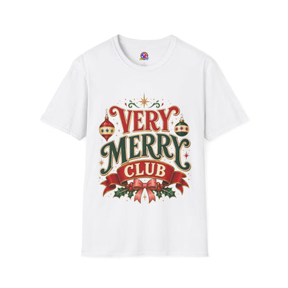 Very Merry Club T-Shirt — Festive Christmas Holiday Tee