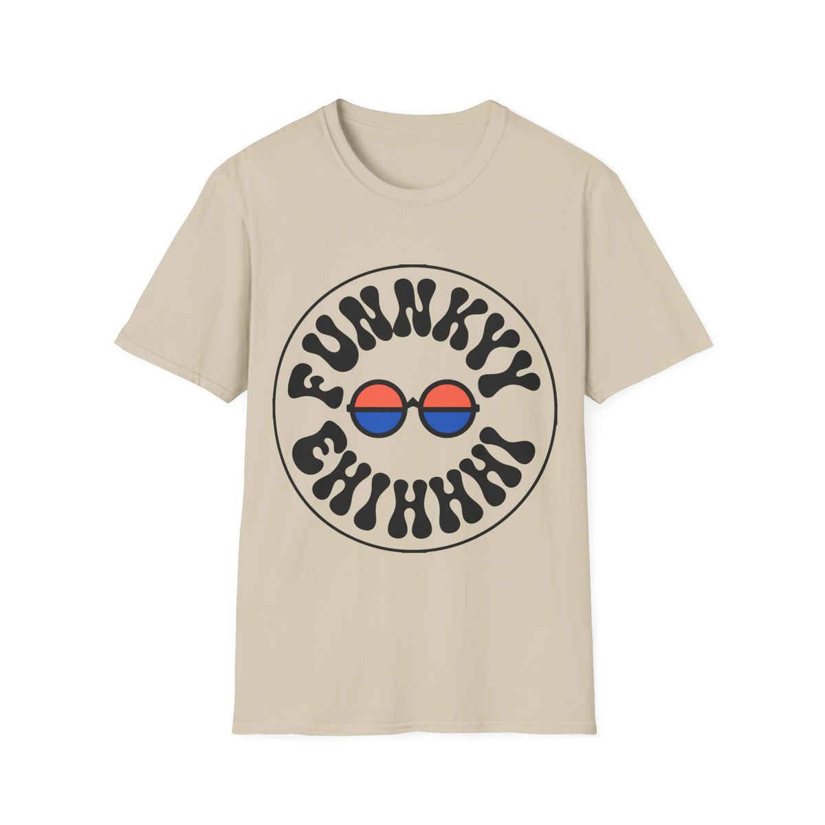 Funky Circle Graphic T-Shirt — Retro Smiley Sunglasses Tee - Trending Now - August 2026