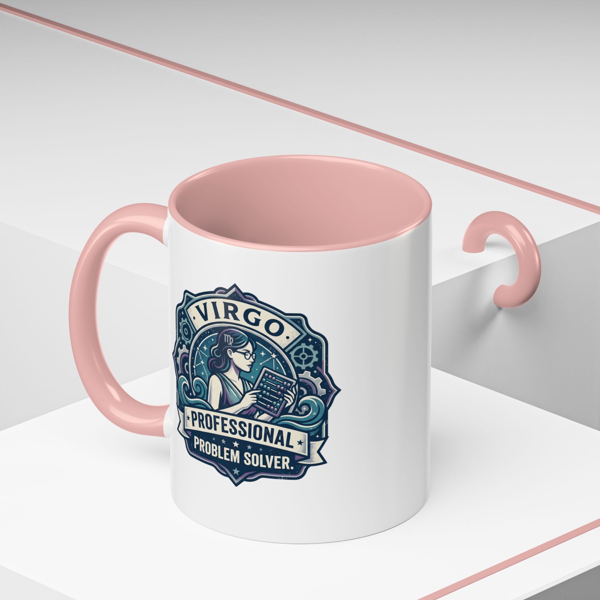 Virgo 'Professional Problem Solver' Accent Coffee Mug — Zodiac Astrology Gift