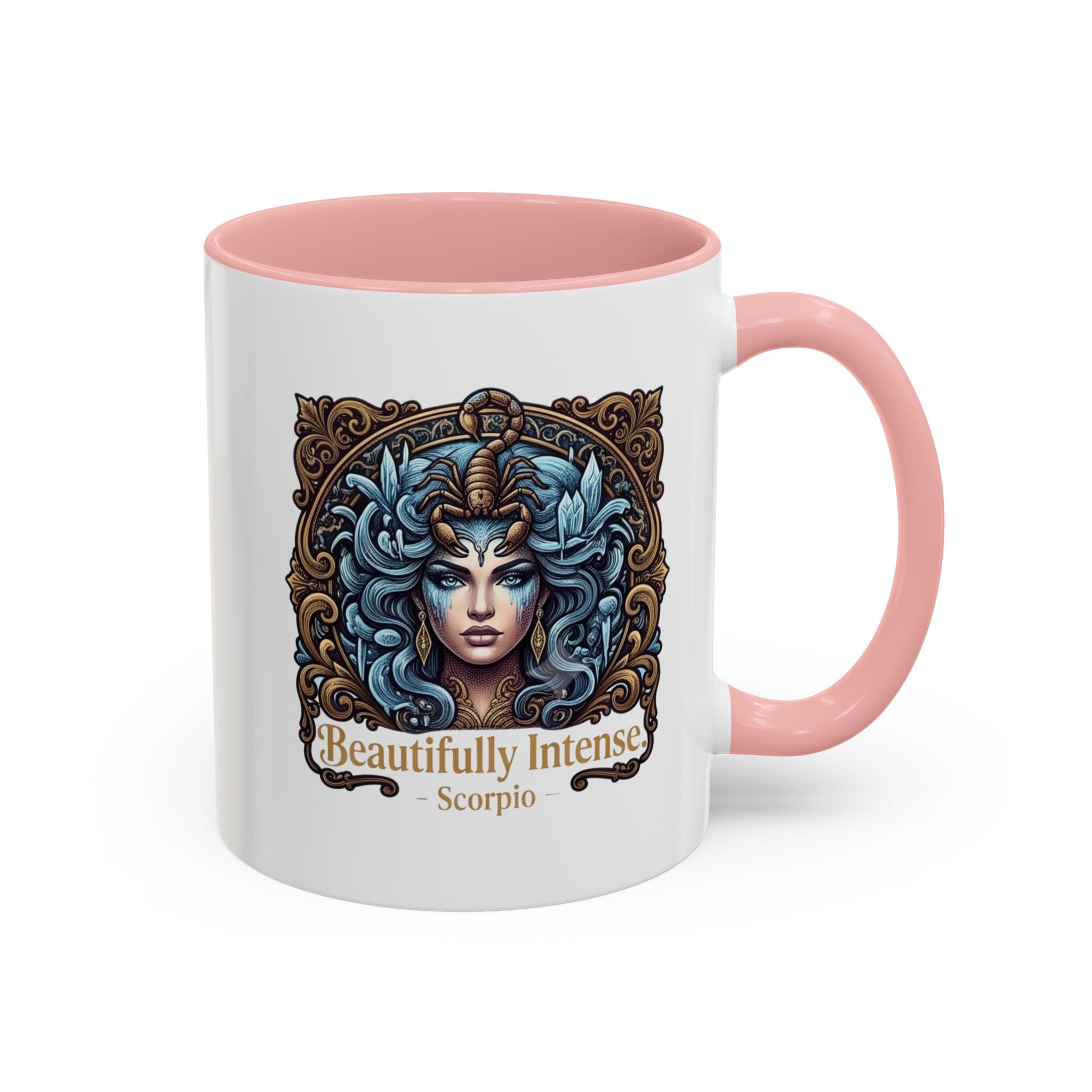 Scorpio Accent Coffee Mug — "Beautifully Intense" Zodiac Design (11/15oz)
