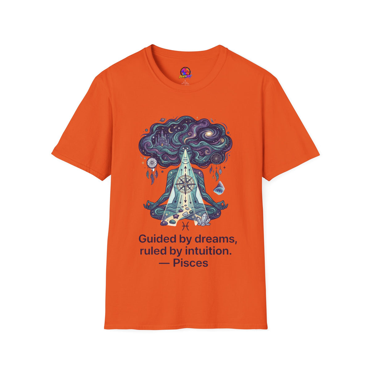 Pisces Zodiac Meditative Pisces T‑Shirt — 'Guided by dreams, ruled by intuition' Zodiac Tee