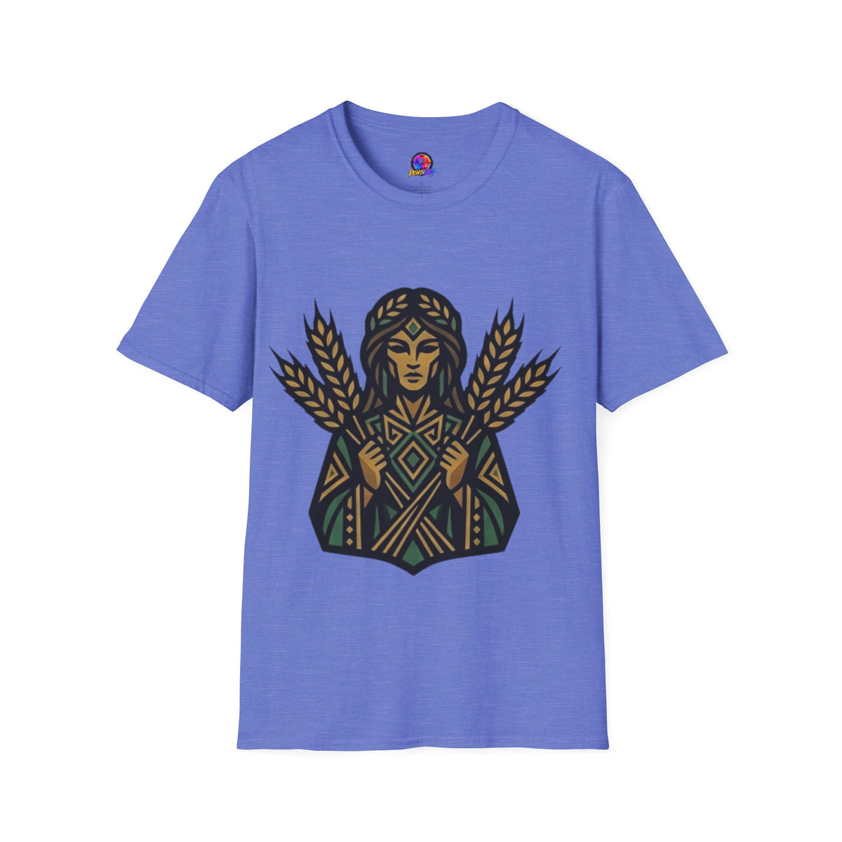 Harvest Goddess T-Shirt — Wheat Spirit Floral Pagan Shirt