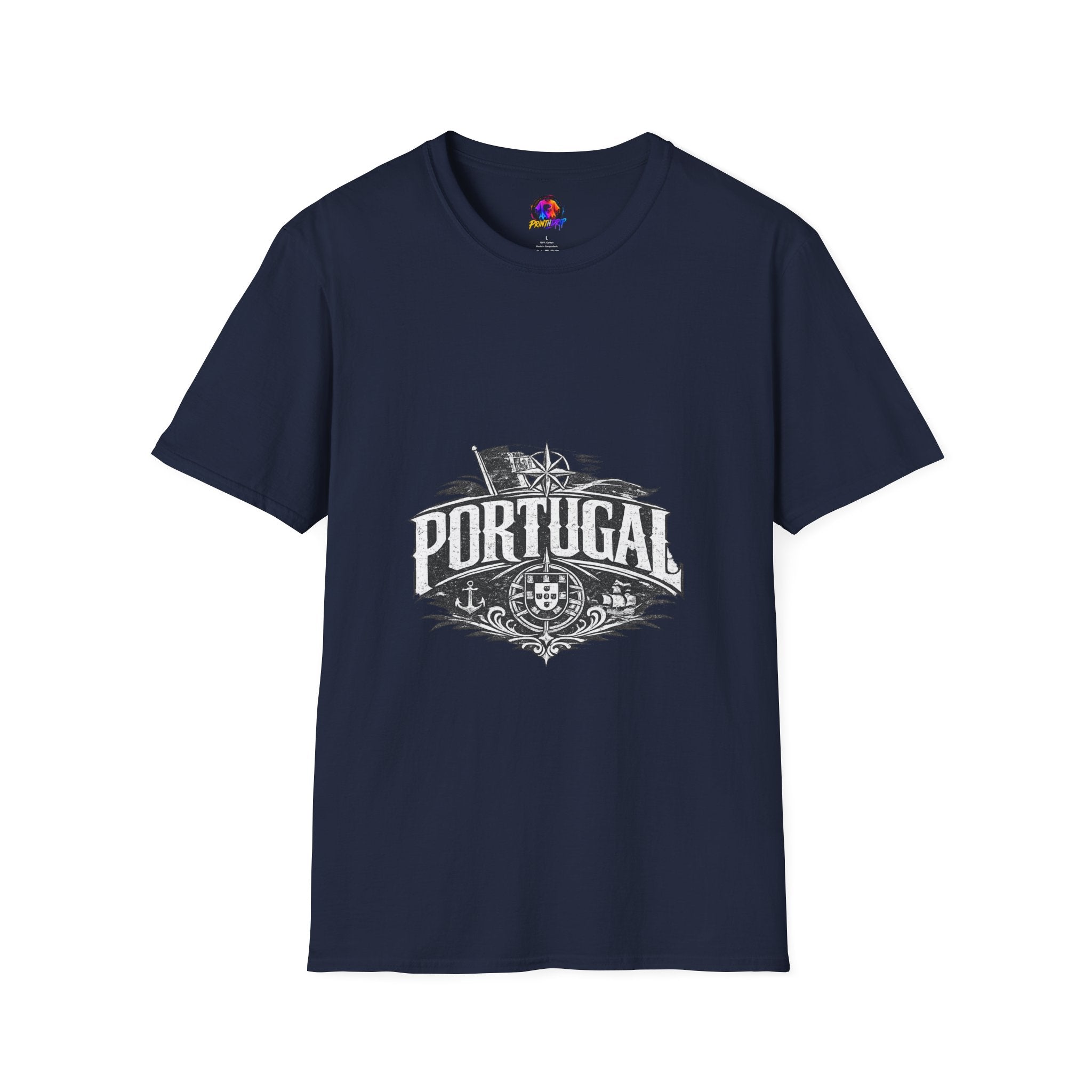 Portugal Vintage Compass T-Shirt — Nautical Travel Souvenir