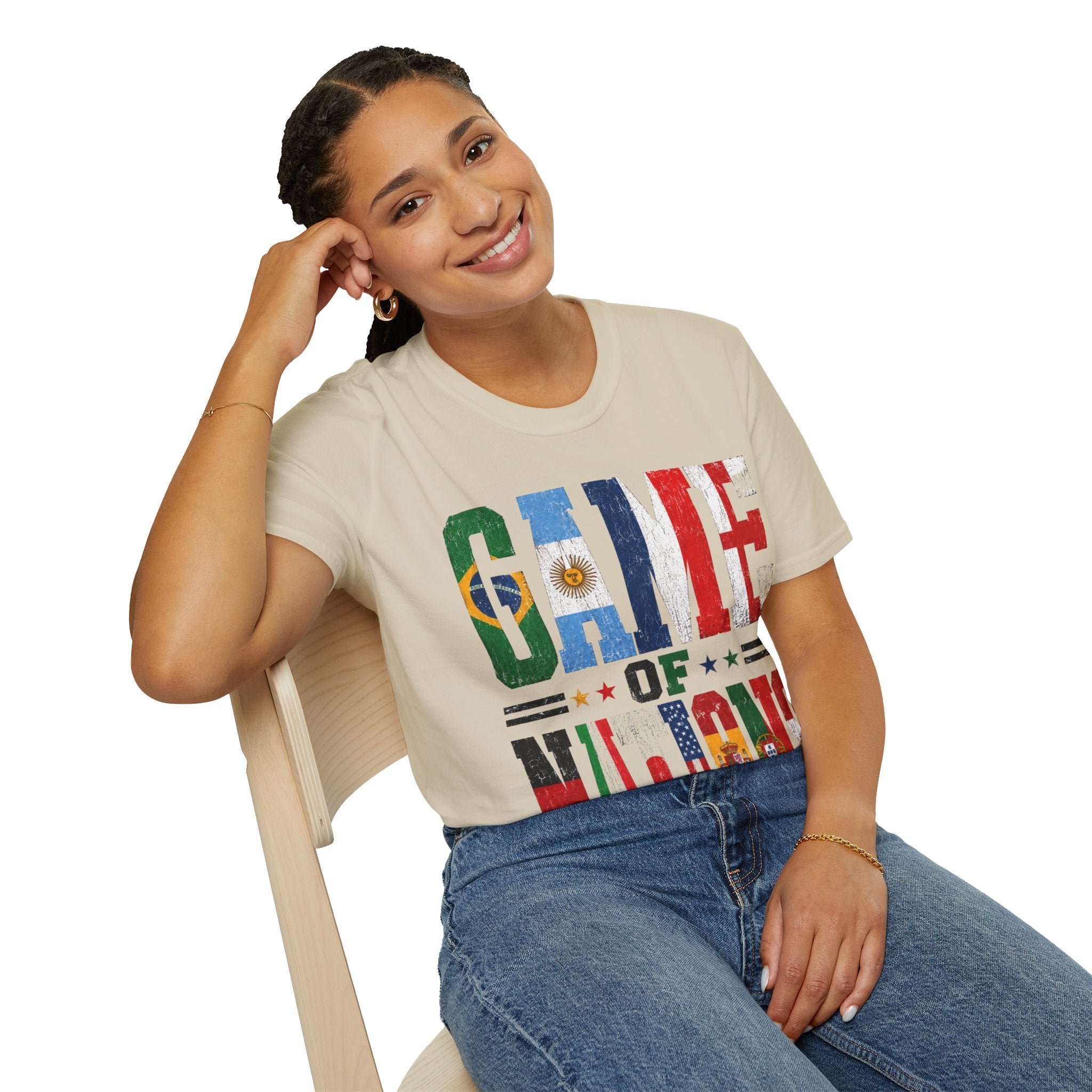 FIFA World Cup 2026 T-Shirt — 'Game of Nations' Vintage Flag Soccer Graphic Tee