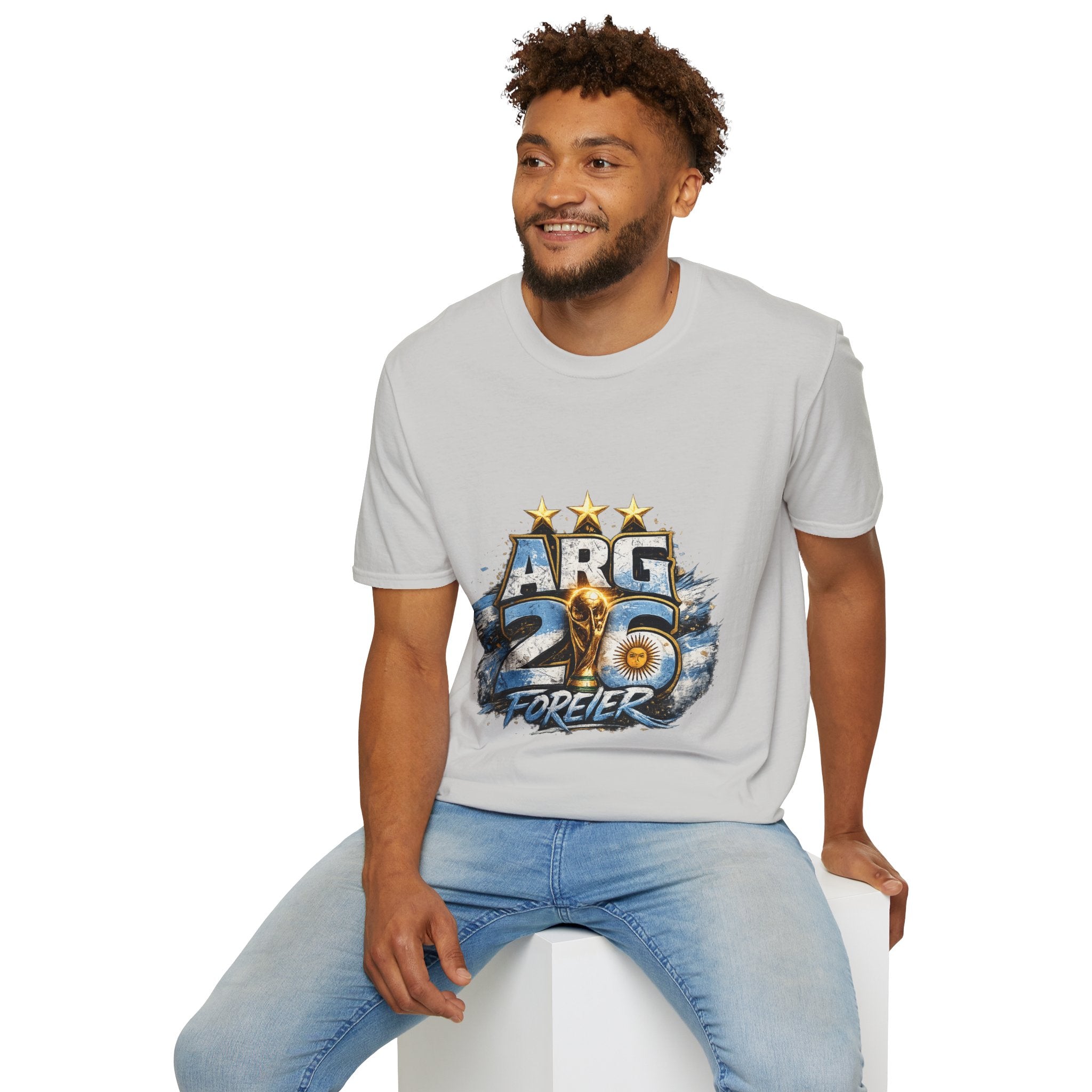 Argentina 26 Forever T‑Shirt — ARG Soccer World Cup 3‑Star Fan Tee