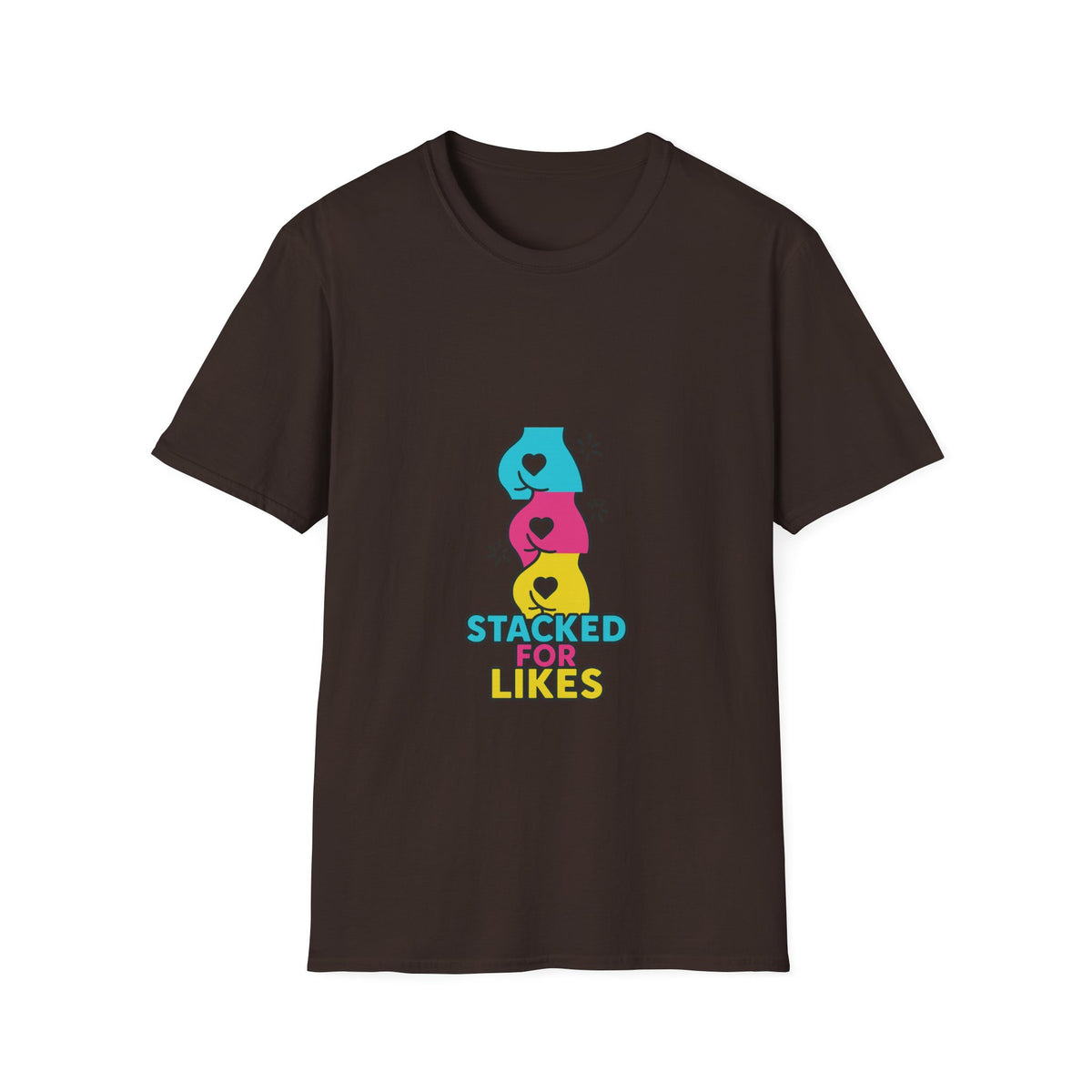 Stacked Likes T-Shirt — Cute Colorful Social Media Hearts Graphic Tee - Trending Now - October 2026