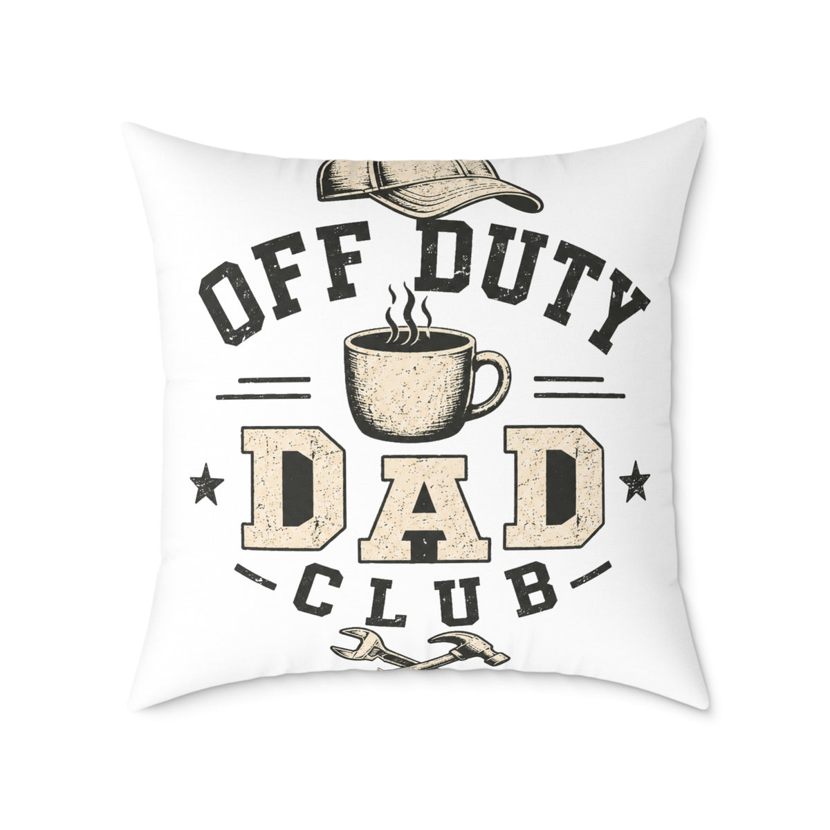 Off Duty Dad Club Throw Pillow  Milo Bailey Dog Dad Mom— Funny Father’s Day Decorative Cushion