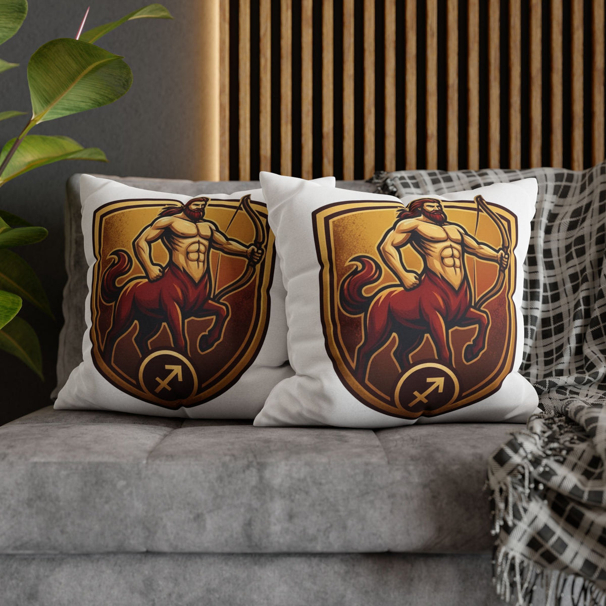 Sagittarius Centaur Zodiac Pillowcase — Archer Constellation Decorative Cushion