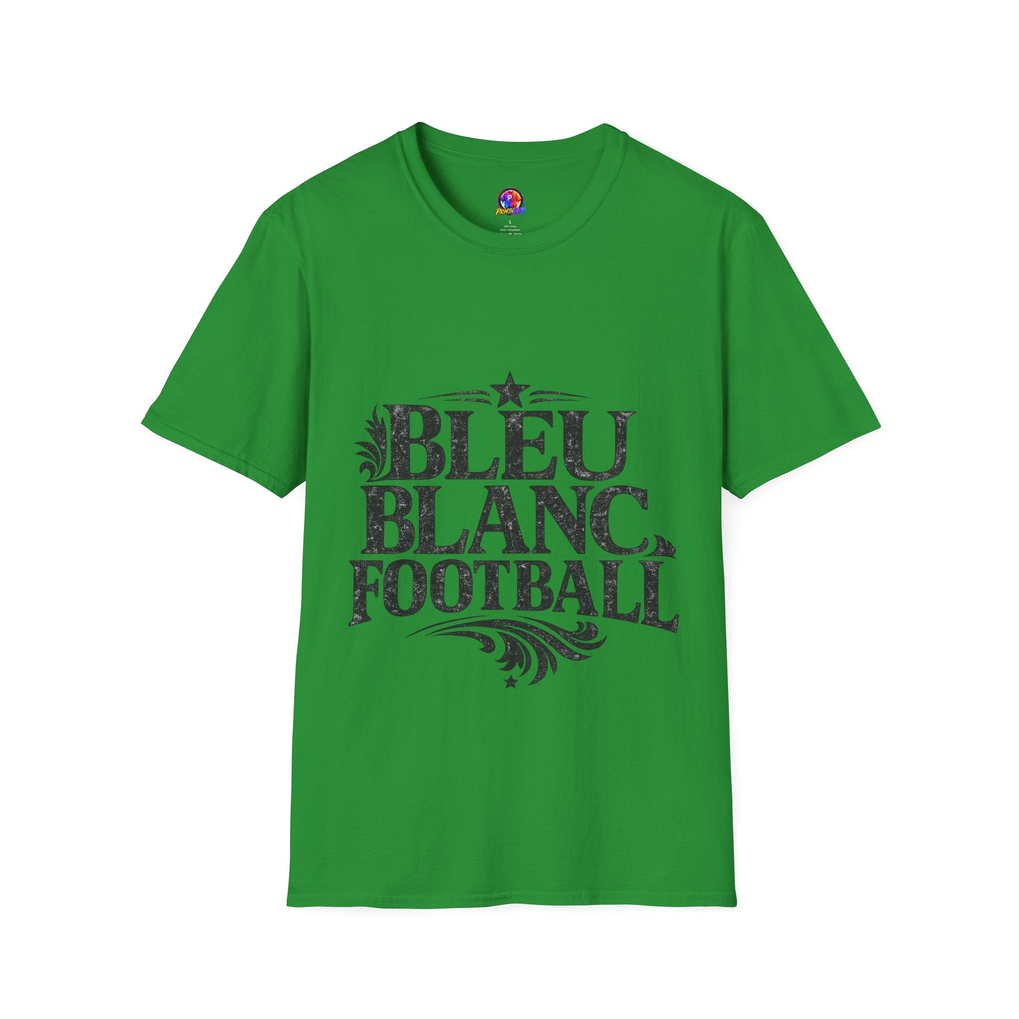 France Bleu Blanc Football T-Shirt — Vintage French Football Tee
