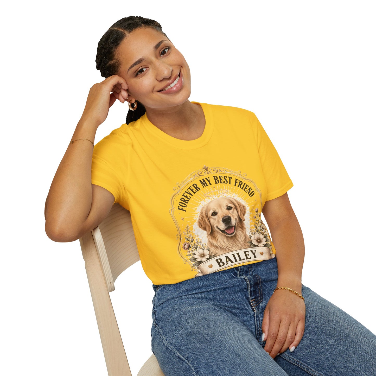 Forever My Best Friend Memorial Dog T-Shirt — Personalized Pet Tribute Tee