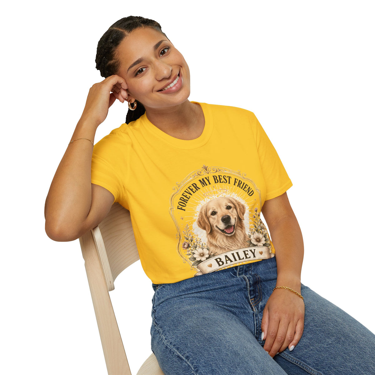 Forever My Best Friend Memorial Dog T-Shirt — Personalized Pet Tribute Tee